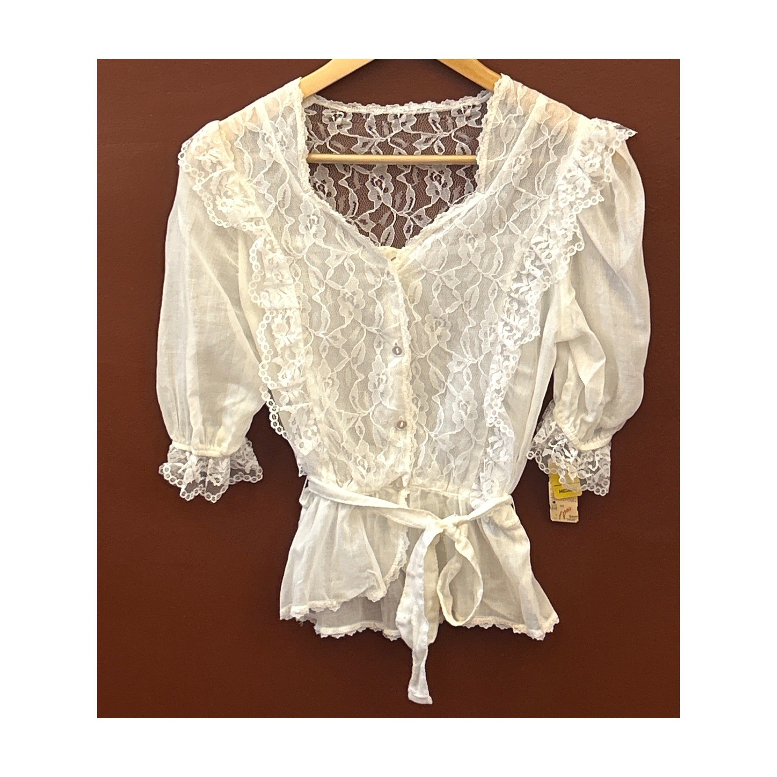 Vintage Romance of California Deadstock Blouse Coquette Cottagecore Victorian