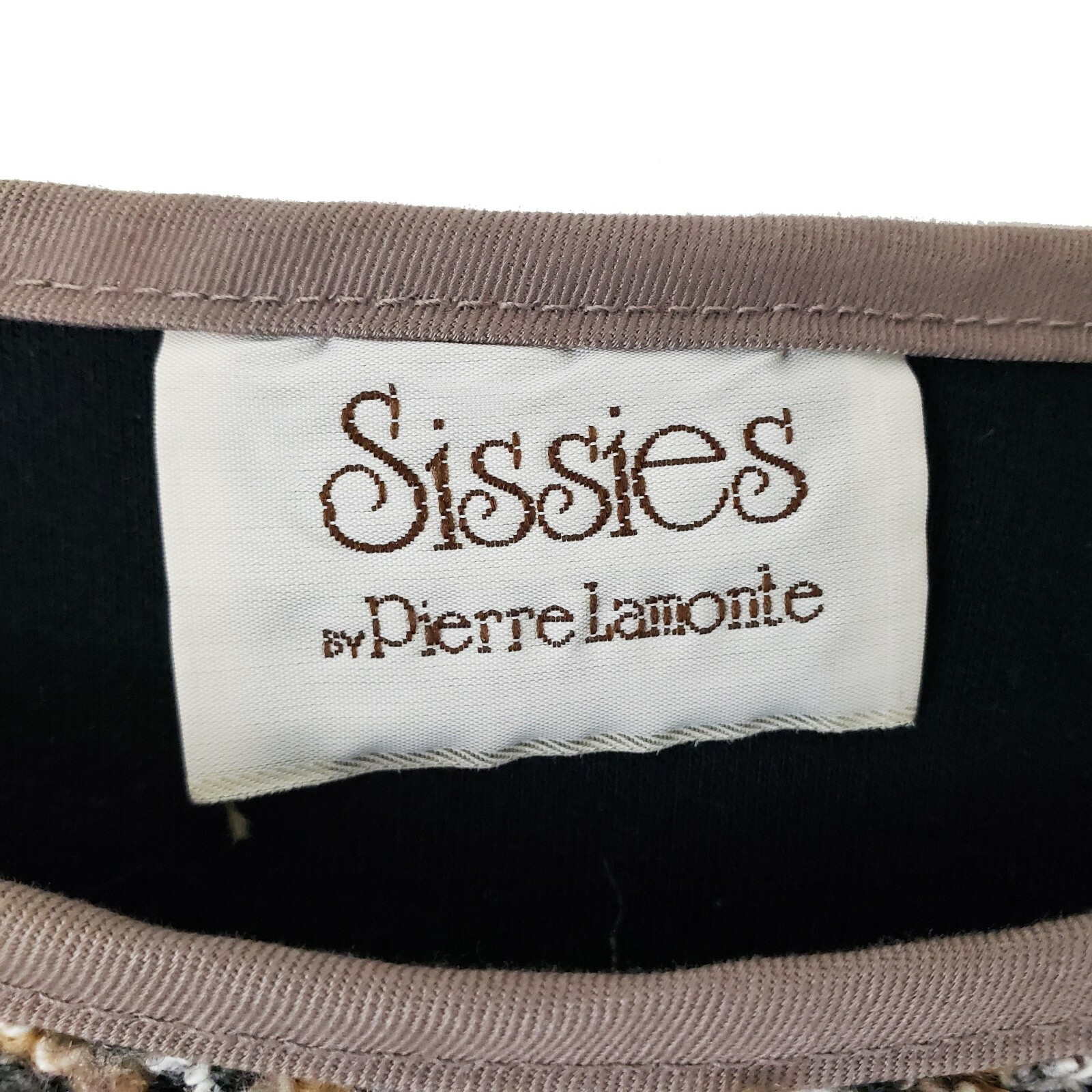 Sissies by Pierre Lamonte VTG 80s Black Sweater Size M