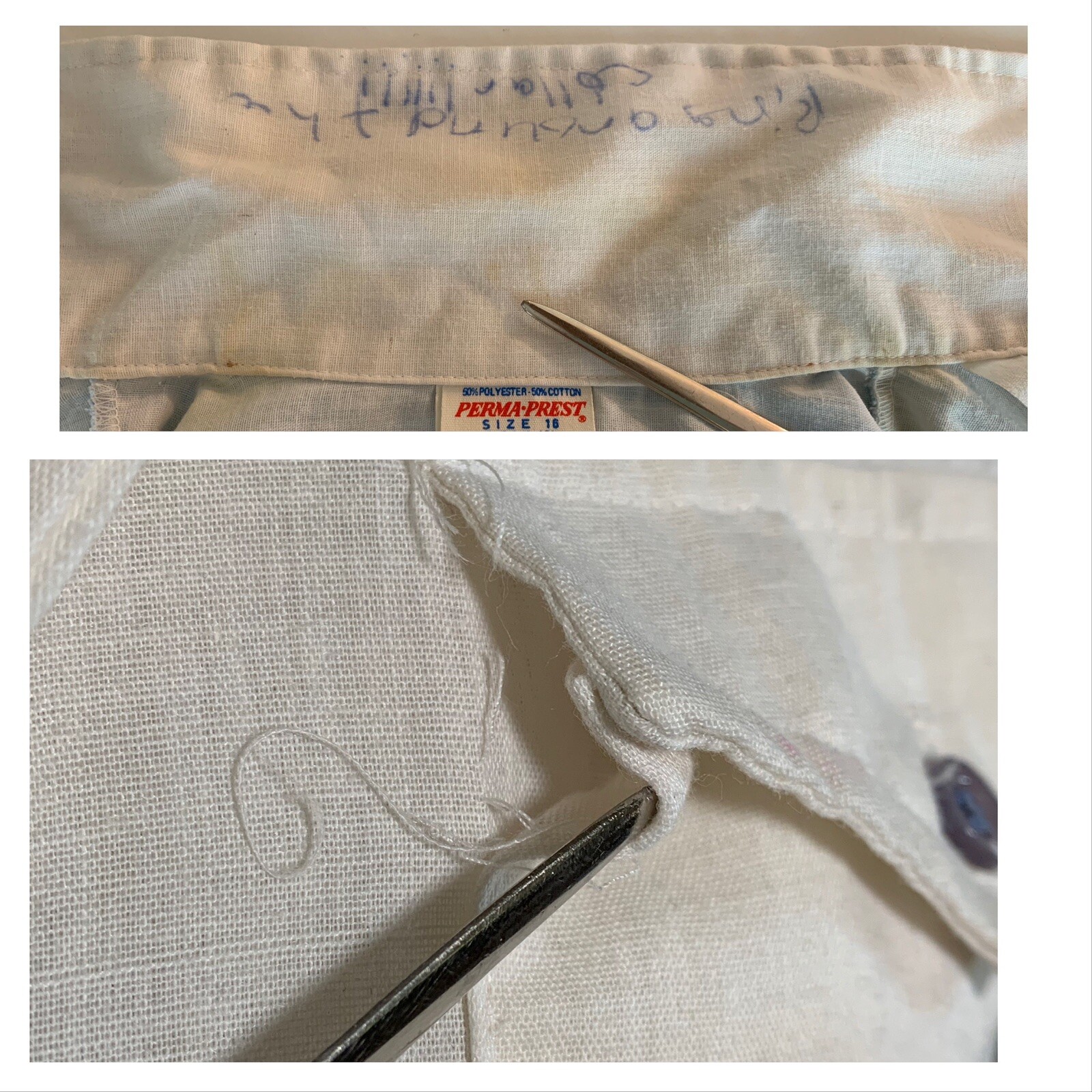 70s SEARS Put-On Shop AUTOGRAPH SHIRT Western Novelty Distressed School 80s VTG