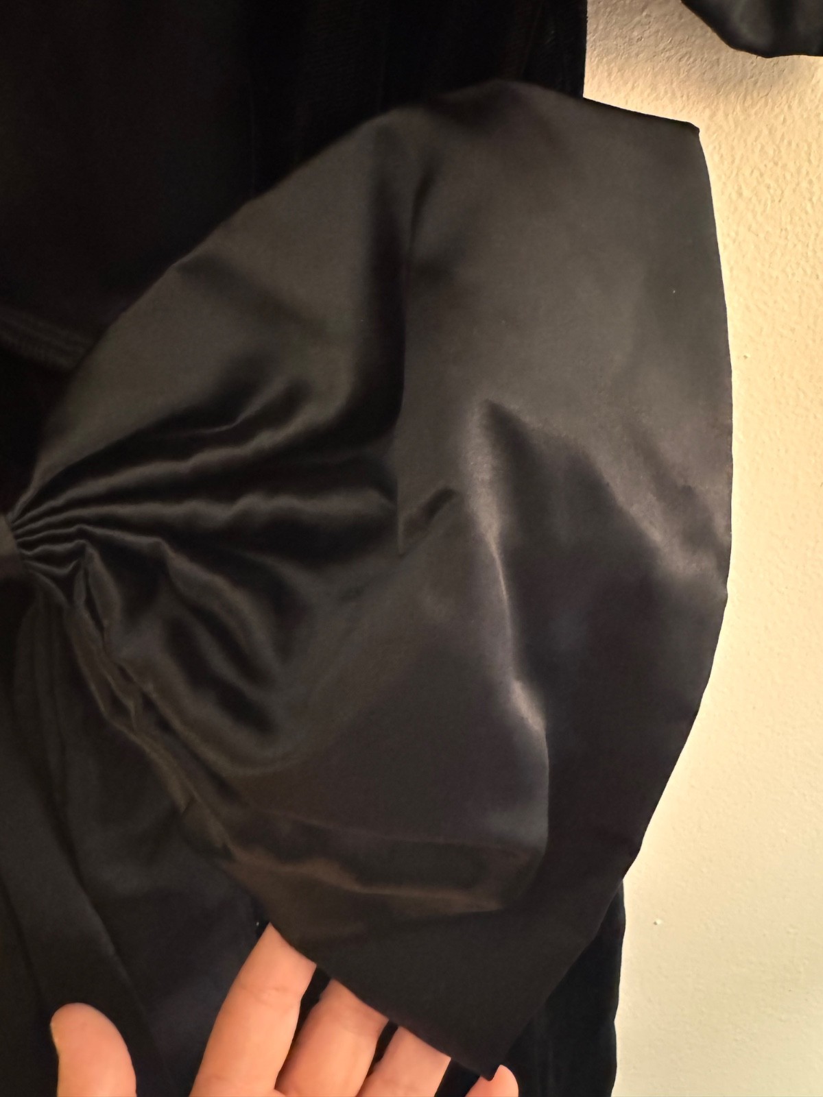 Vintage 80s Gunne Sax Velvet & Satin Bow Dress – Deadstock NWT