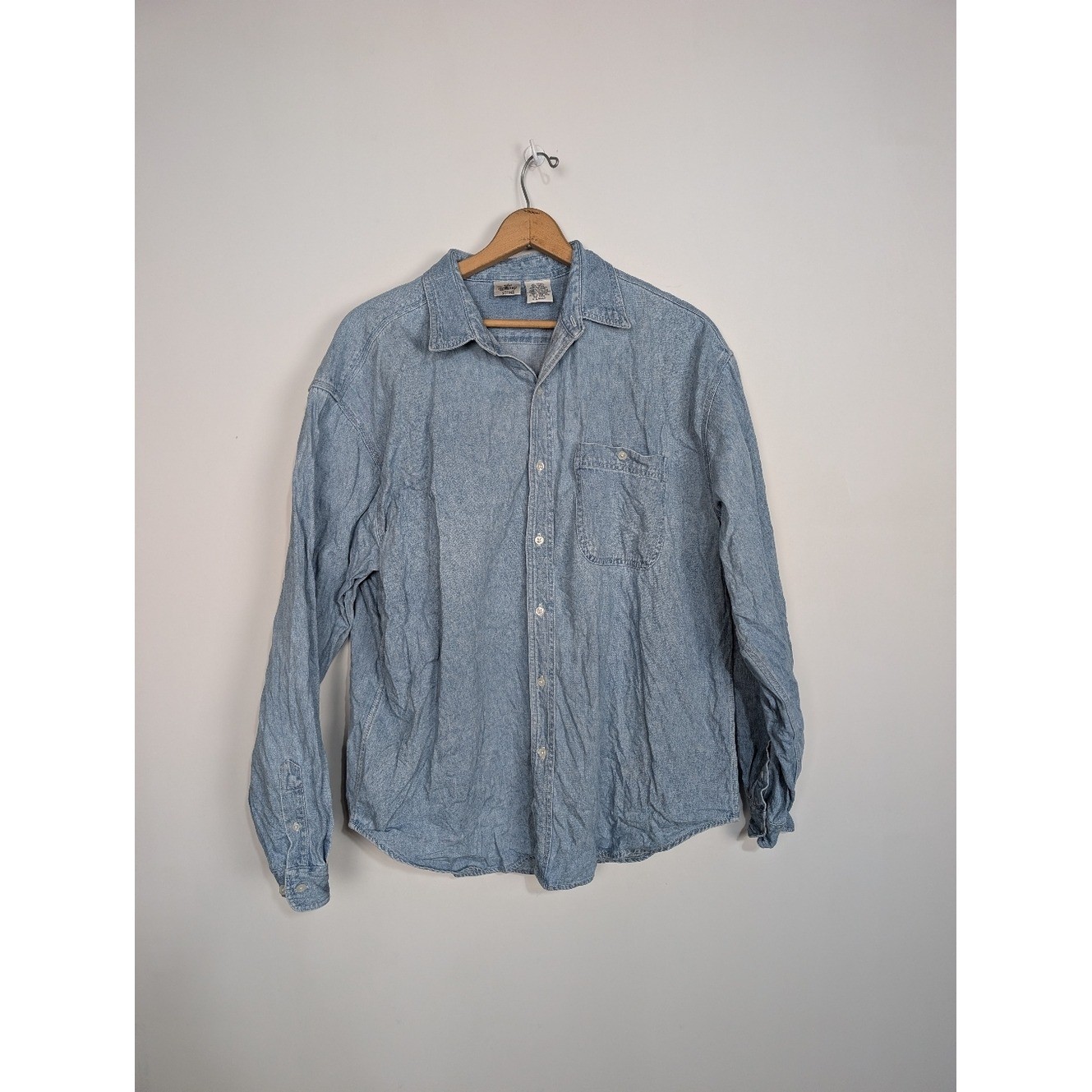 Vintage 90s Disney Store Winnie The Pooh Embroidered Denim Shirt Size XL