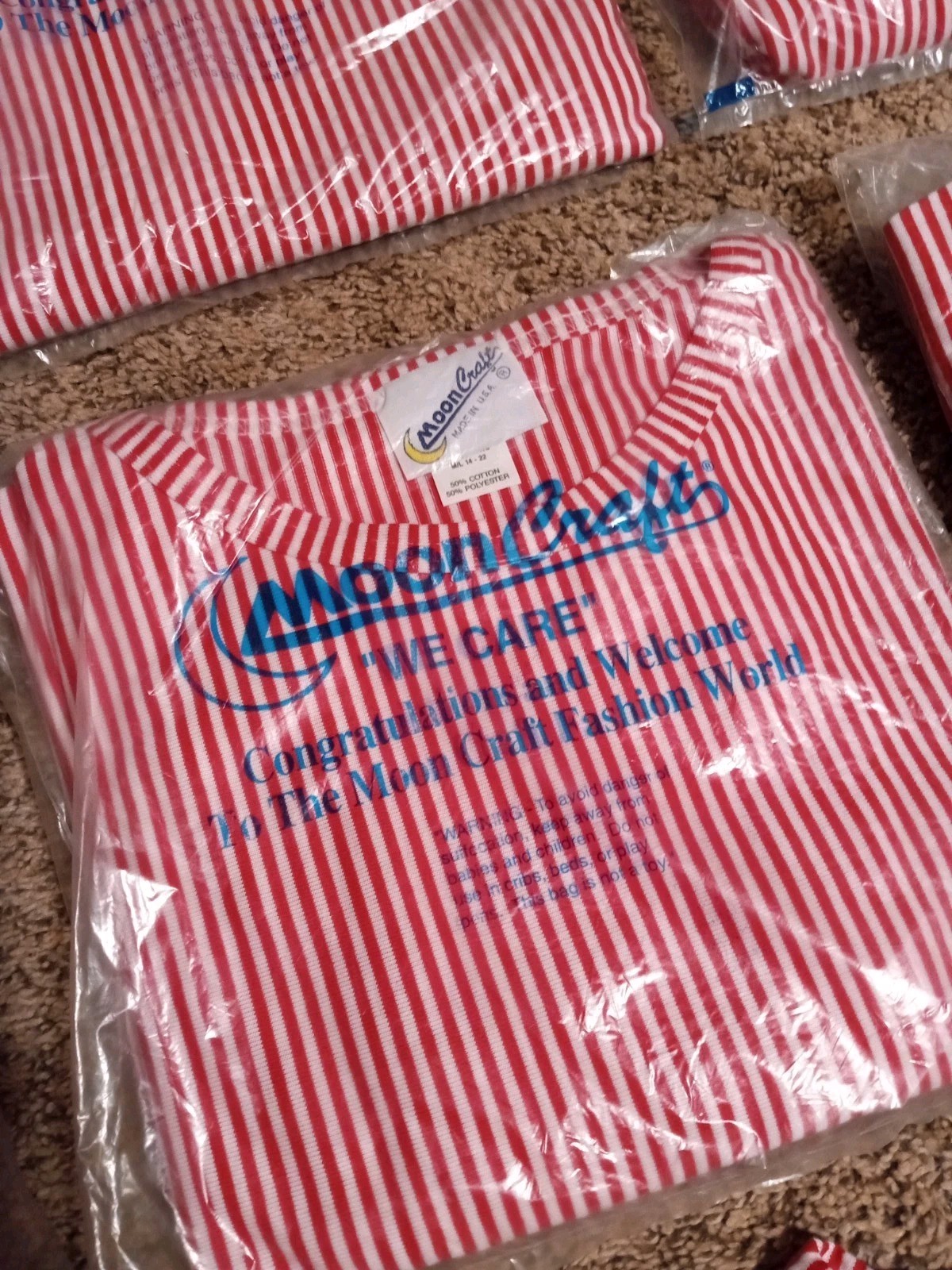 Lot Of 13 Vtg Mooncraft Made In U.S.A. 90s Striped Shirt Women’s SIZE M/L 14-22