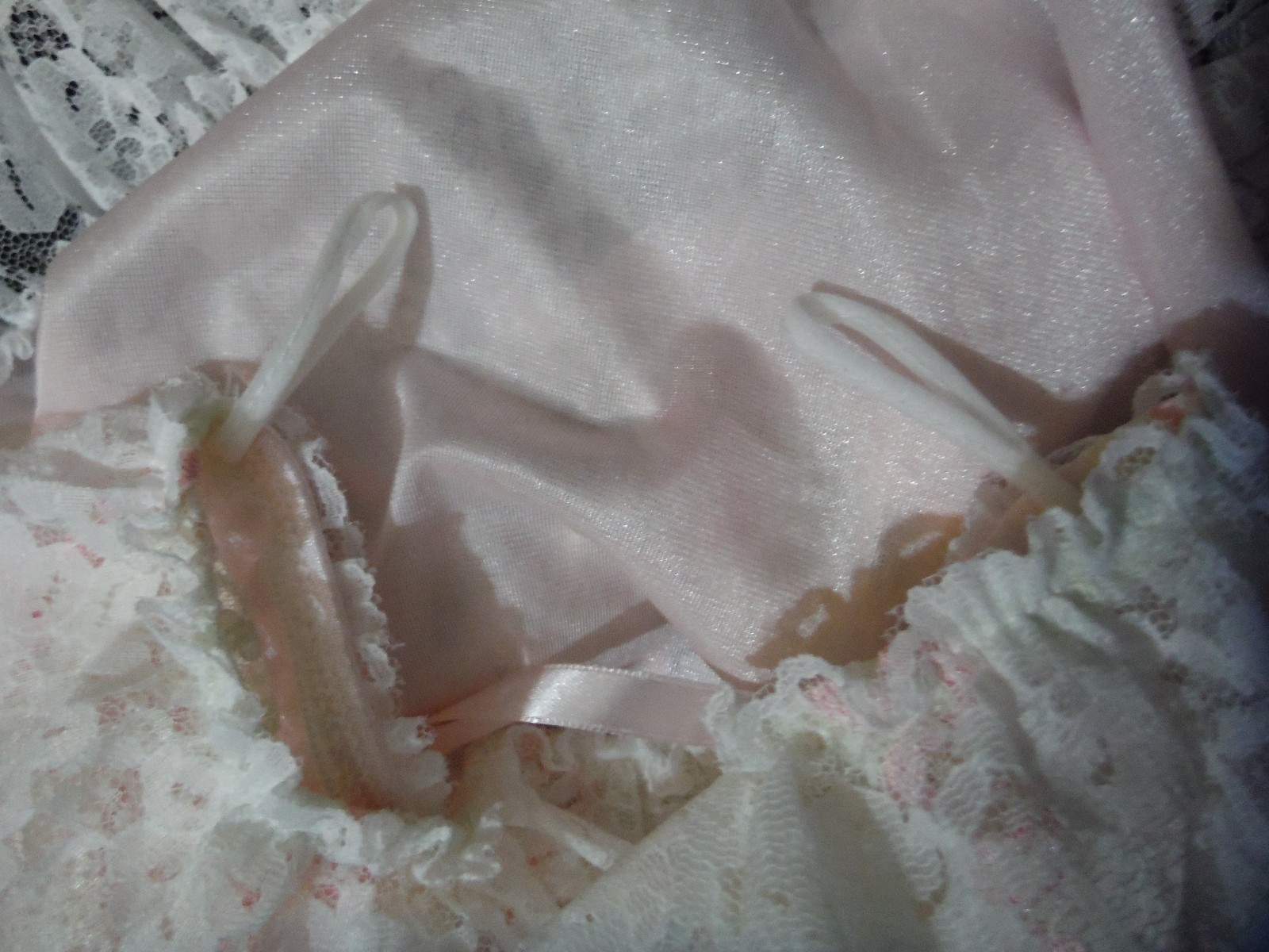 VTG 80’s New LOVES DELIGHT by Randi Strapless Teddy L Pinup Sexy Girly Frilly