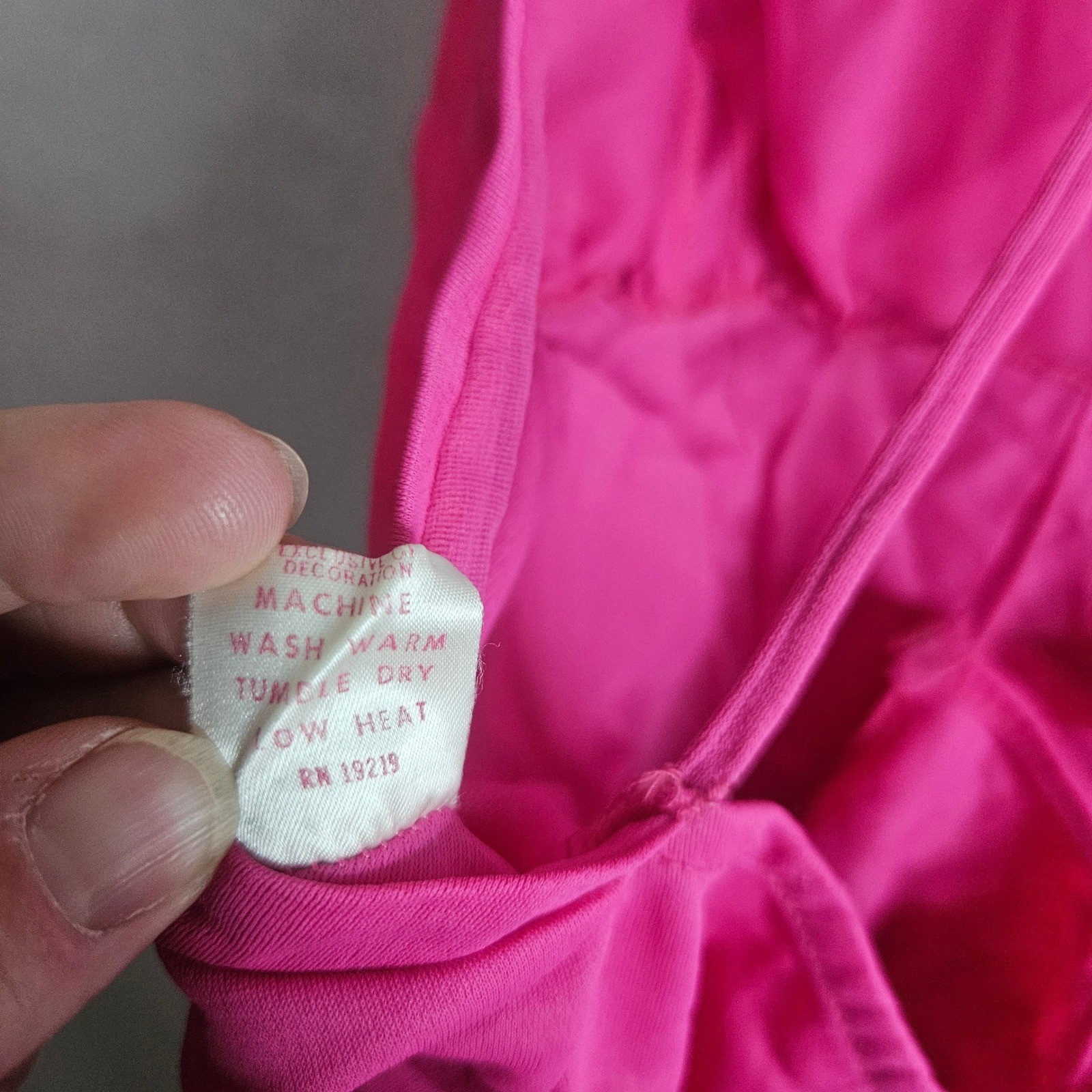 Vintage Sears Roebuck Hot Pink Babydoll Top Spaghetti Strap Lettuce Hem Size 36