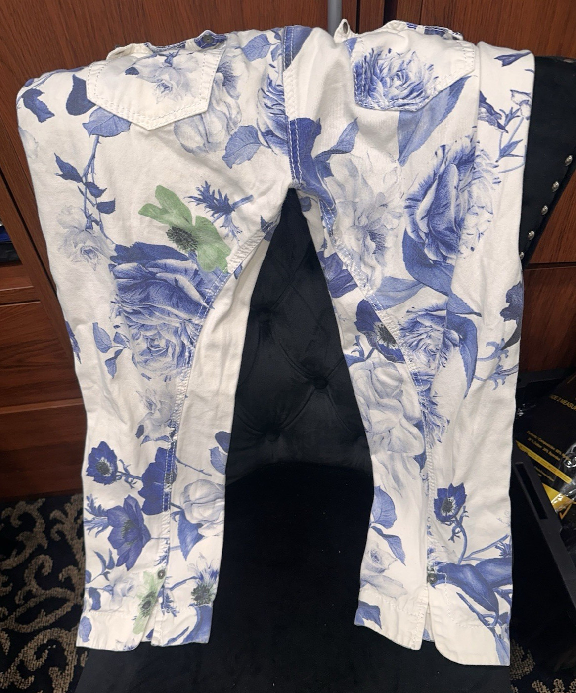 vintage Y2K Roberto Cavalli Capri jeans size 44 rhinestone