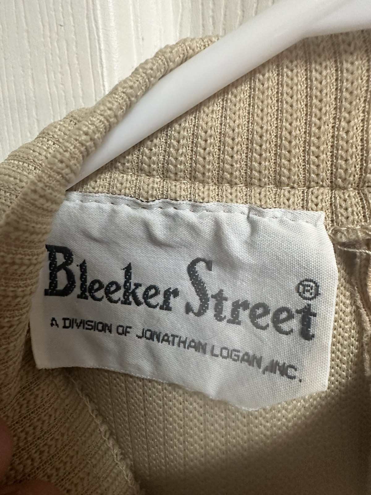 VNT 60s/50s Bleeker Street Ribbed/beige Maxi Sleeveless Dress Med Knit Mod Sleek