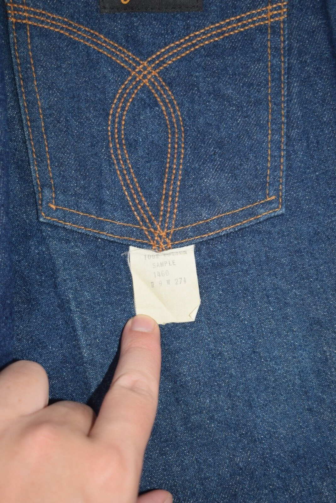 Vintage Key Jeans Womens 26×36 Dark Wash Denim Sample Industries High Waist USA