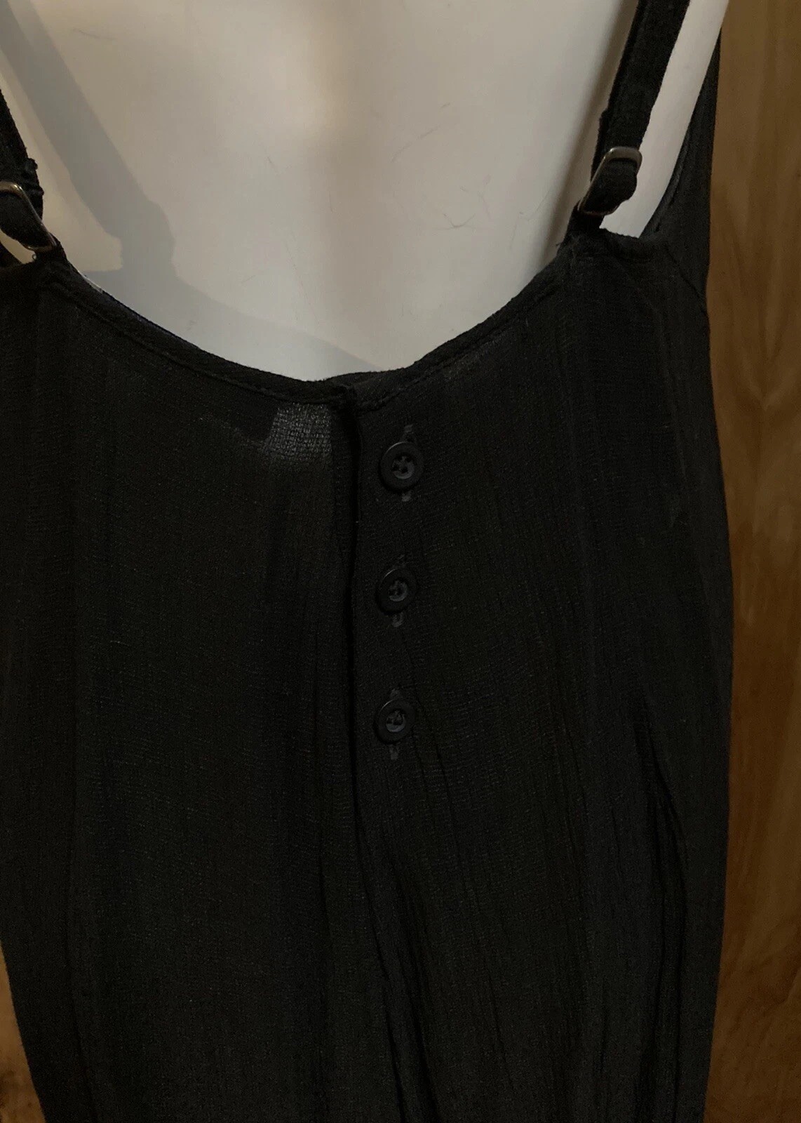 Vanessa Bruno Paris Vintage Long Black Slip Dress Sz 40/8 Super-low back!