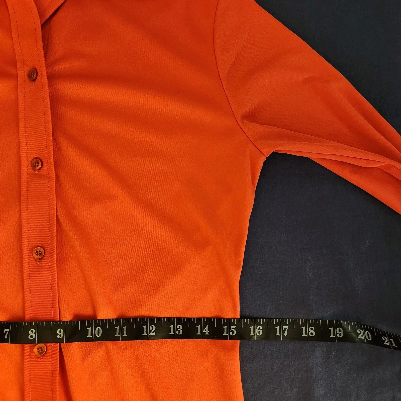 70s Jayson Classics Orange Retro/Mod/Indie Women’s Button Up Shirt 10
