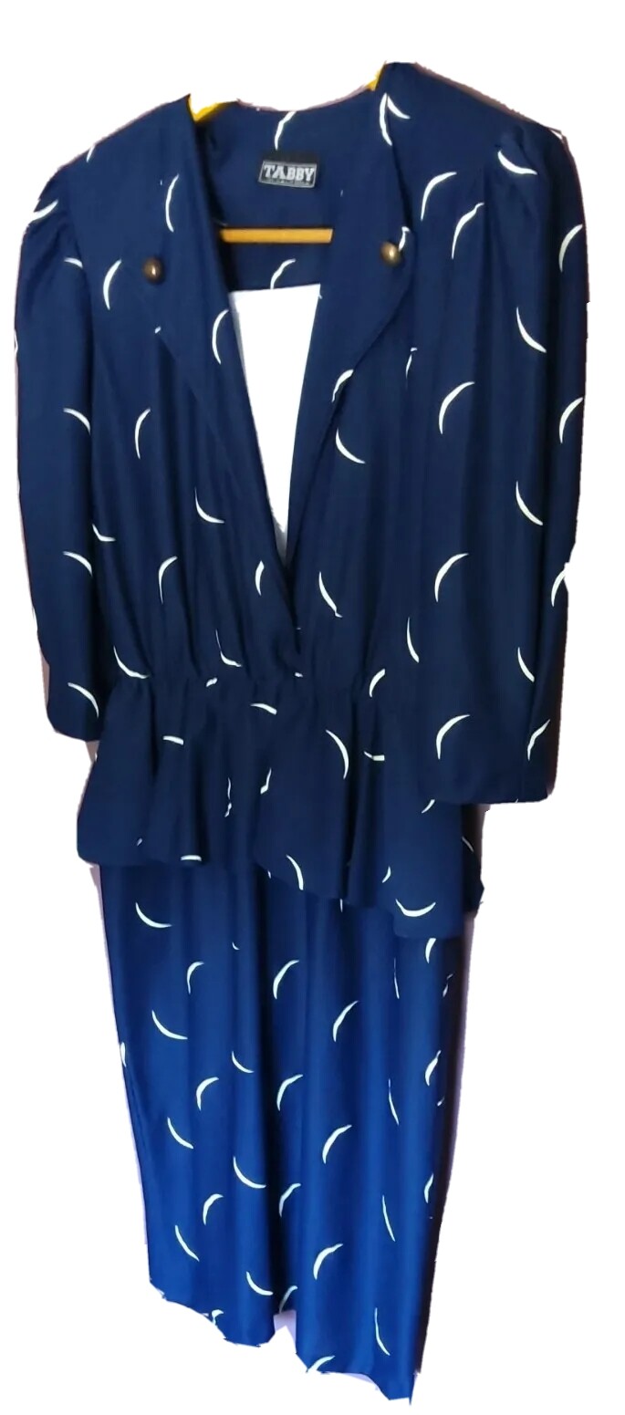 TABBY of California Dress size 16 navy blue – GOOD + Condition