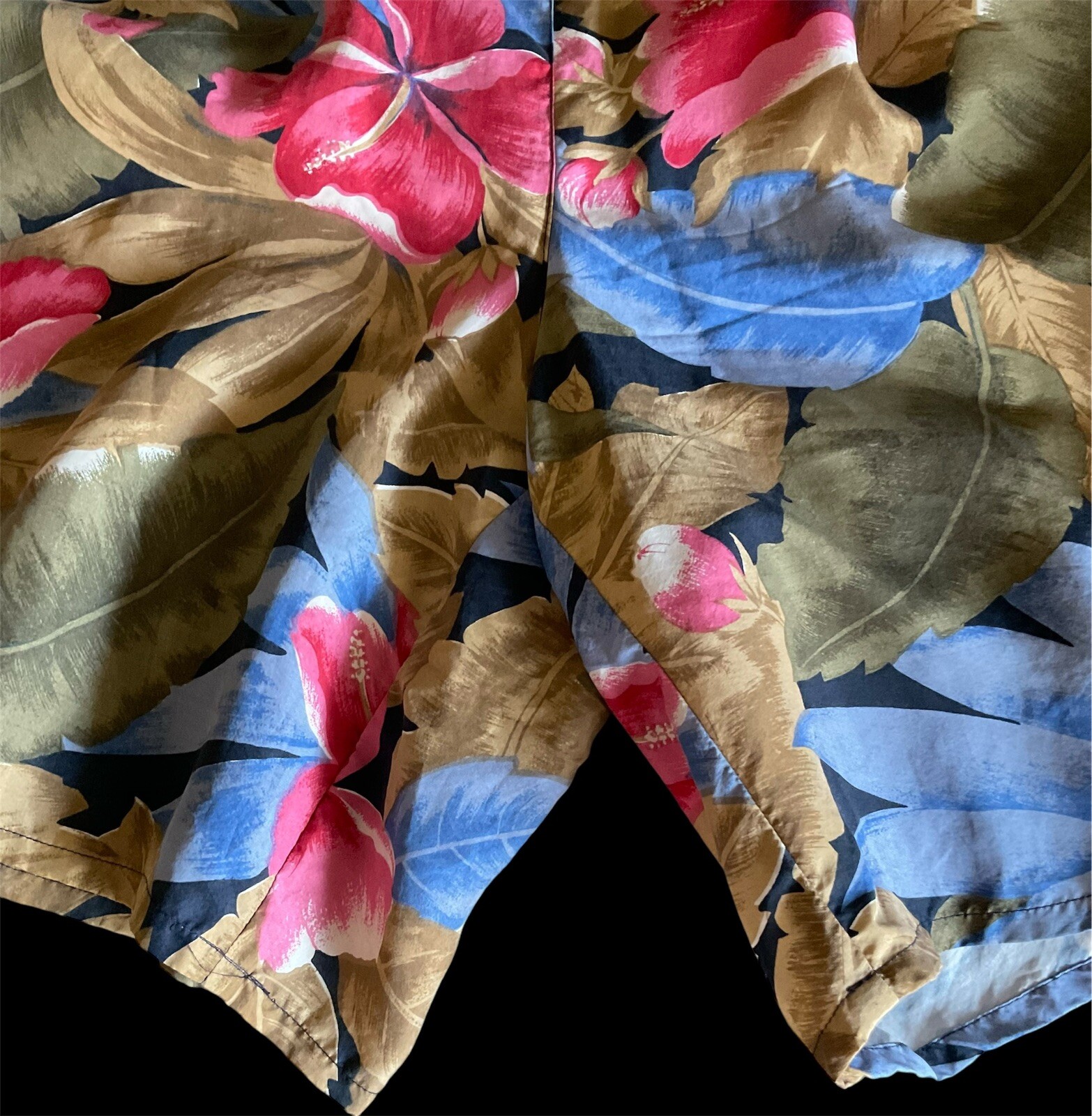 Women’s VTG 80’s Culottes Skort 100% Silk Tropical Size S