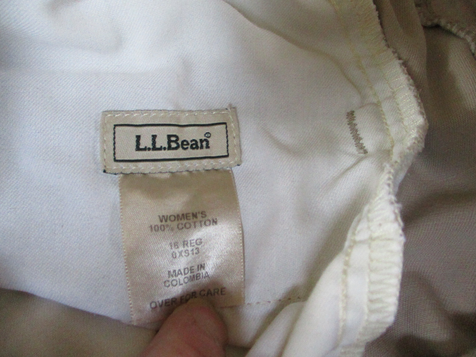 LL Bean Vintage 80’s Capri Crop Pants Women’s Size 16 Reg. 33 Elastic Back Waist