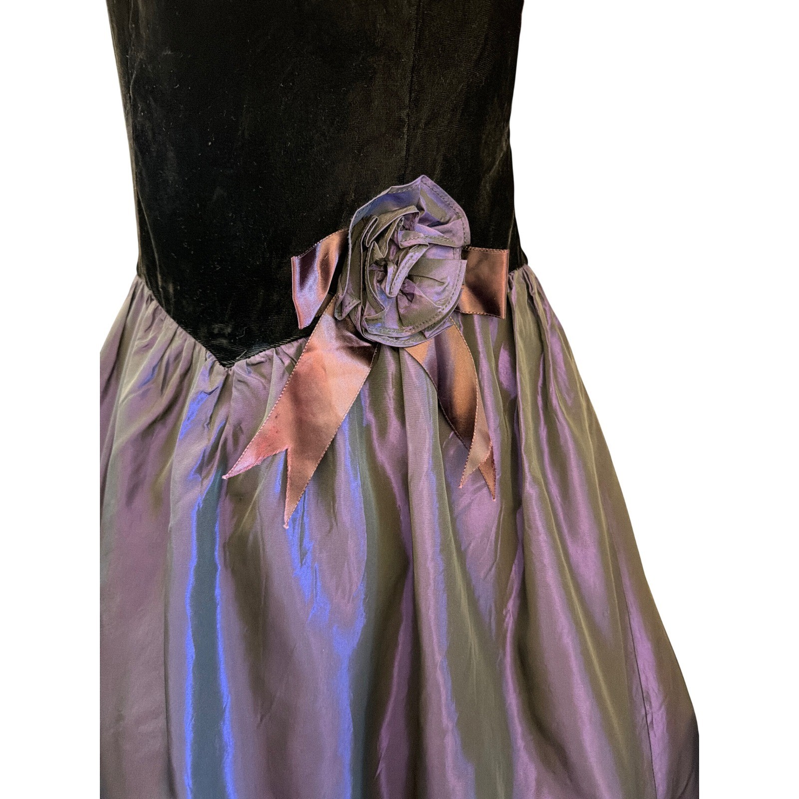 Vintage 80’s 90’s Gunne Sax Dress Velvet Taffeta 80s Prom Goth Glam Whimsigoth