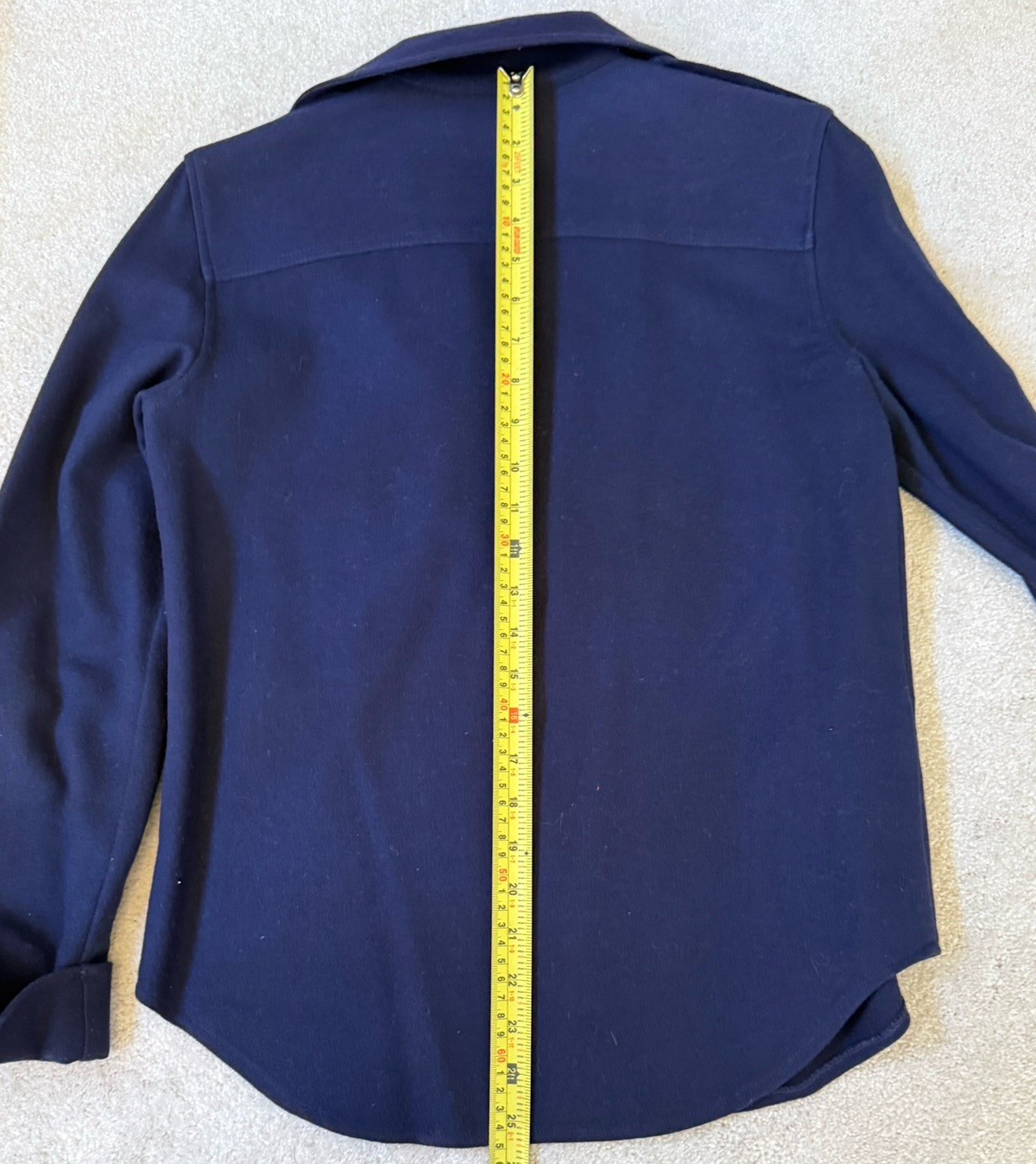 Vintage 80s JG Hook Classic Navy Popover/Overshirt/Tunic Sz 6 Epaulets, V-Neck