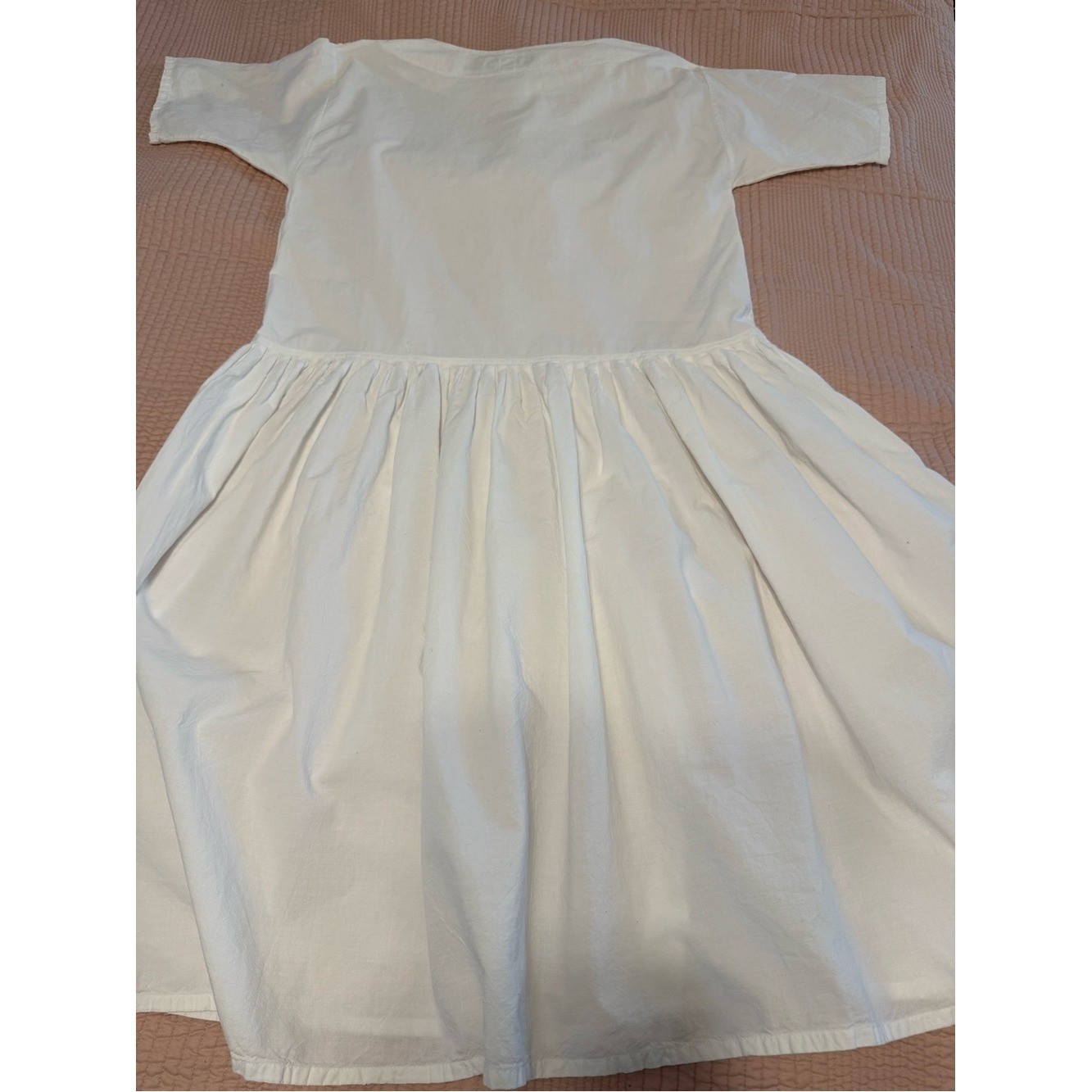 VINTAGE SERGE AZAR PARIS 80s White Drop-Waist Maxi Dress Lagonlook Romantic