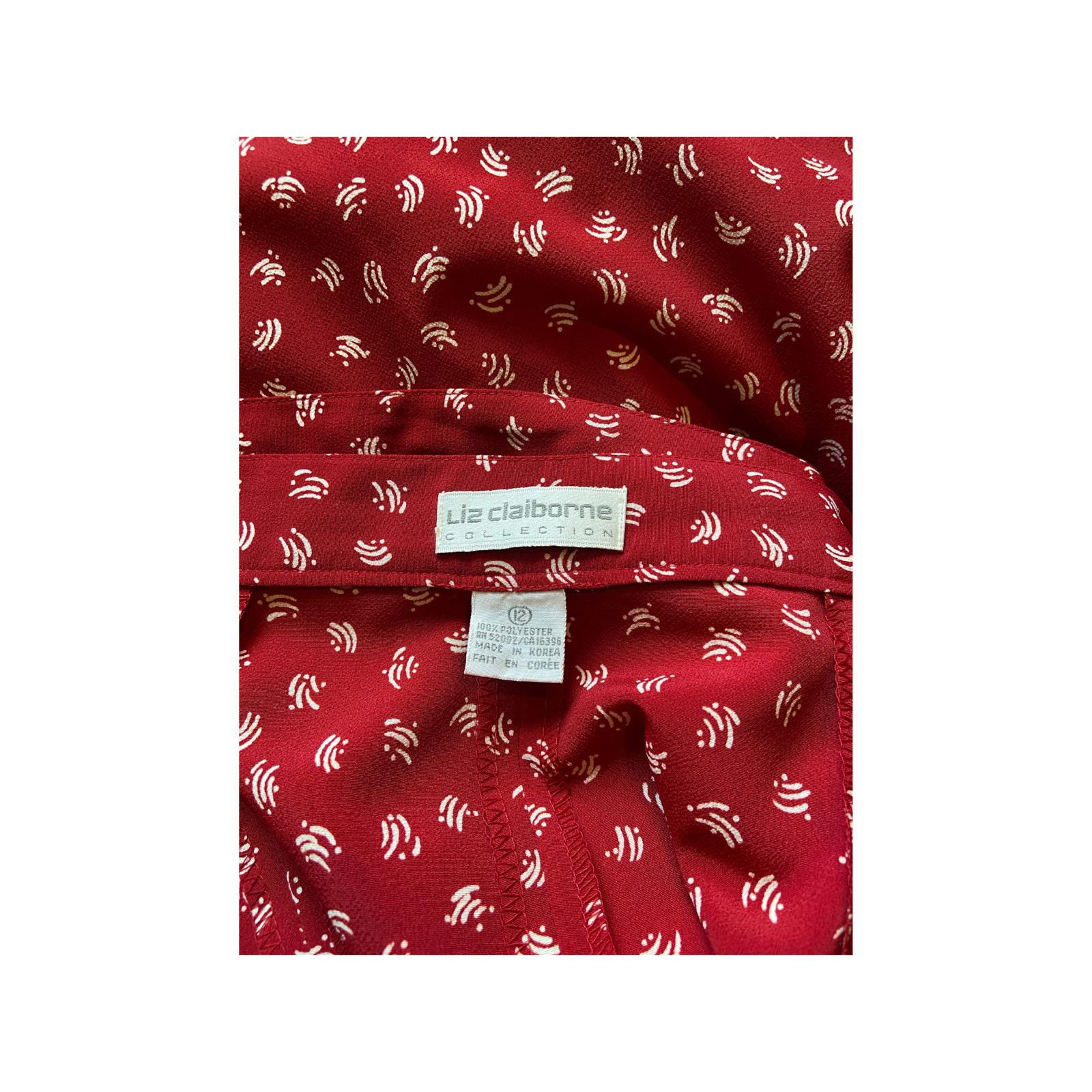Vintage 1990s Cherry Red crepe bias cut Liz Claiborne Collection Bias cut skirt