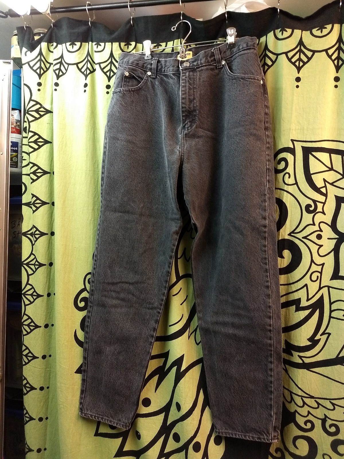 Vintage Northwest Blue 90s High Rise Black Tapered Mom Jeans 14 AVERAGE USA