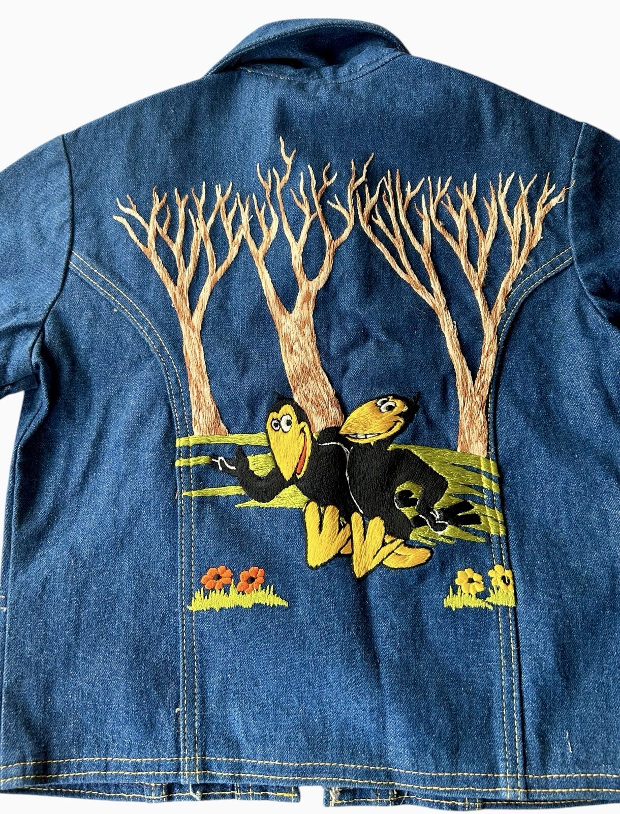 Vintage 70s Antonio Giuseppe Denim Jacket Heckle & Jeckle Terrytoons