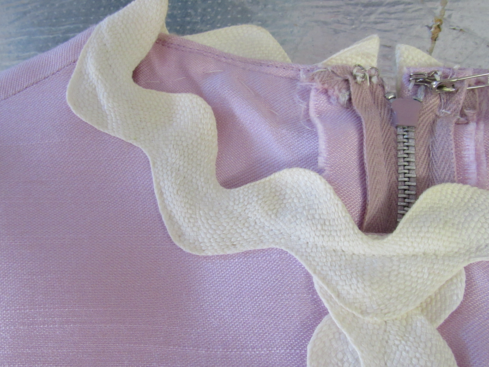 Light purple ivory cotton blend sleeveless vintage maxi dress S