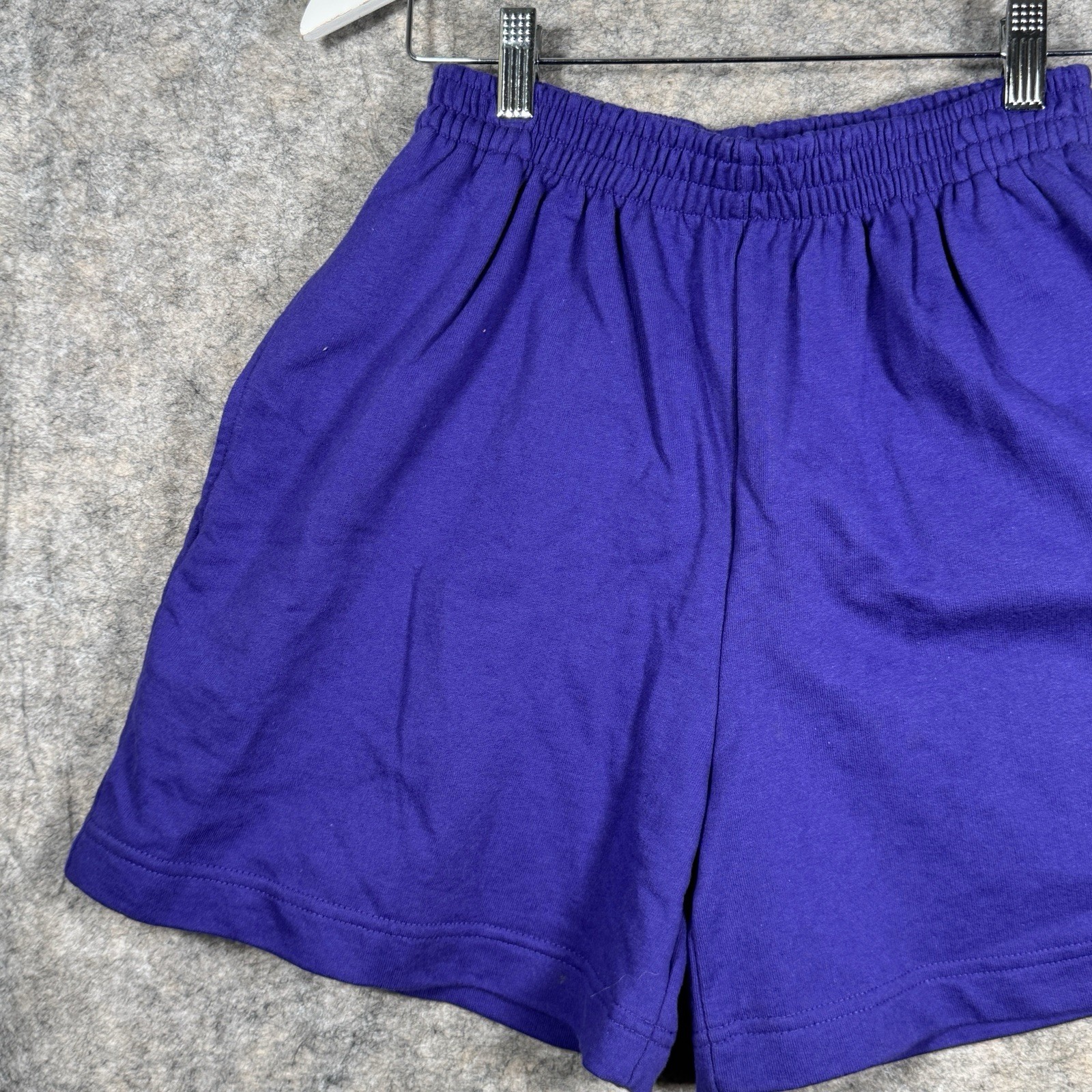 Vintage 90s Womens Avia Purple Sweat Shorts Size M 24×16 Pattern Elastic Waist