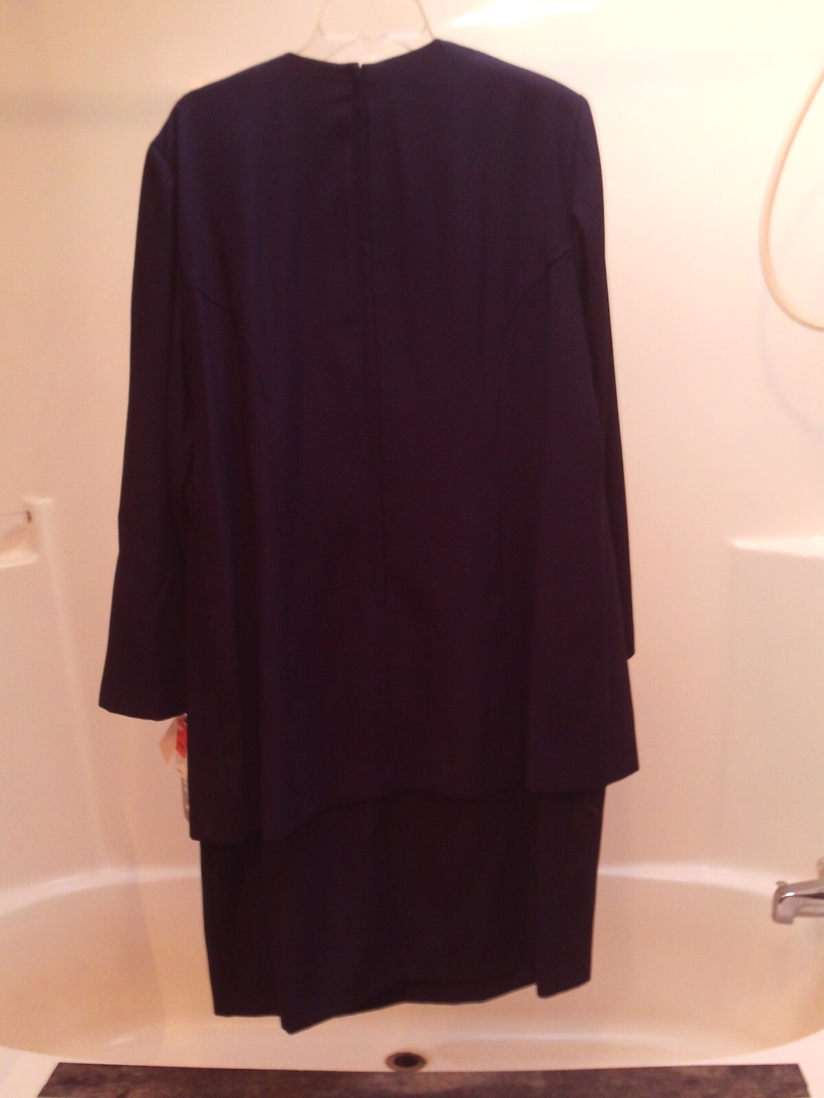 Vintage STUDIO I Faux Blazer Dress Navy Sequins Size 18 NWT