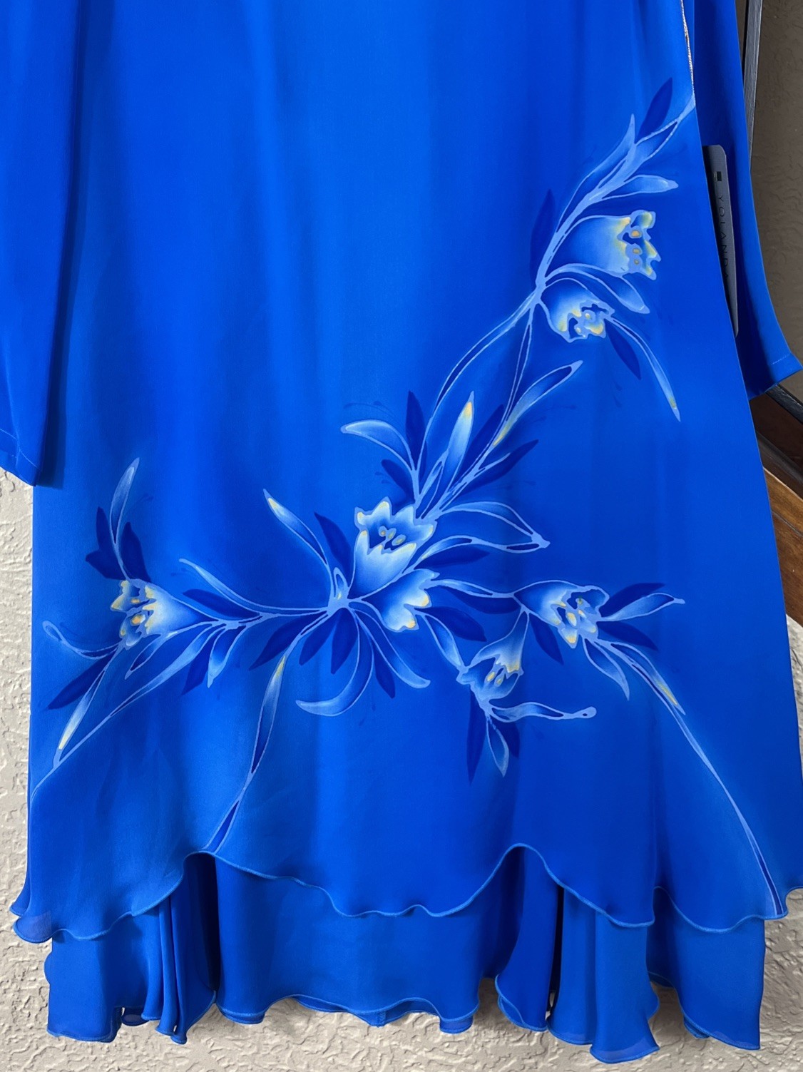 VTG Yolanda Lorente Dress One Of A Kind Hand Painted Silk Women’s M NWT