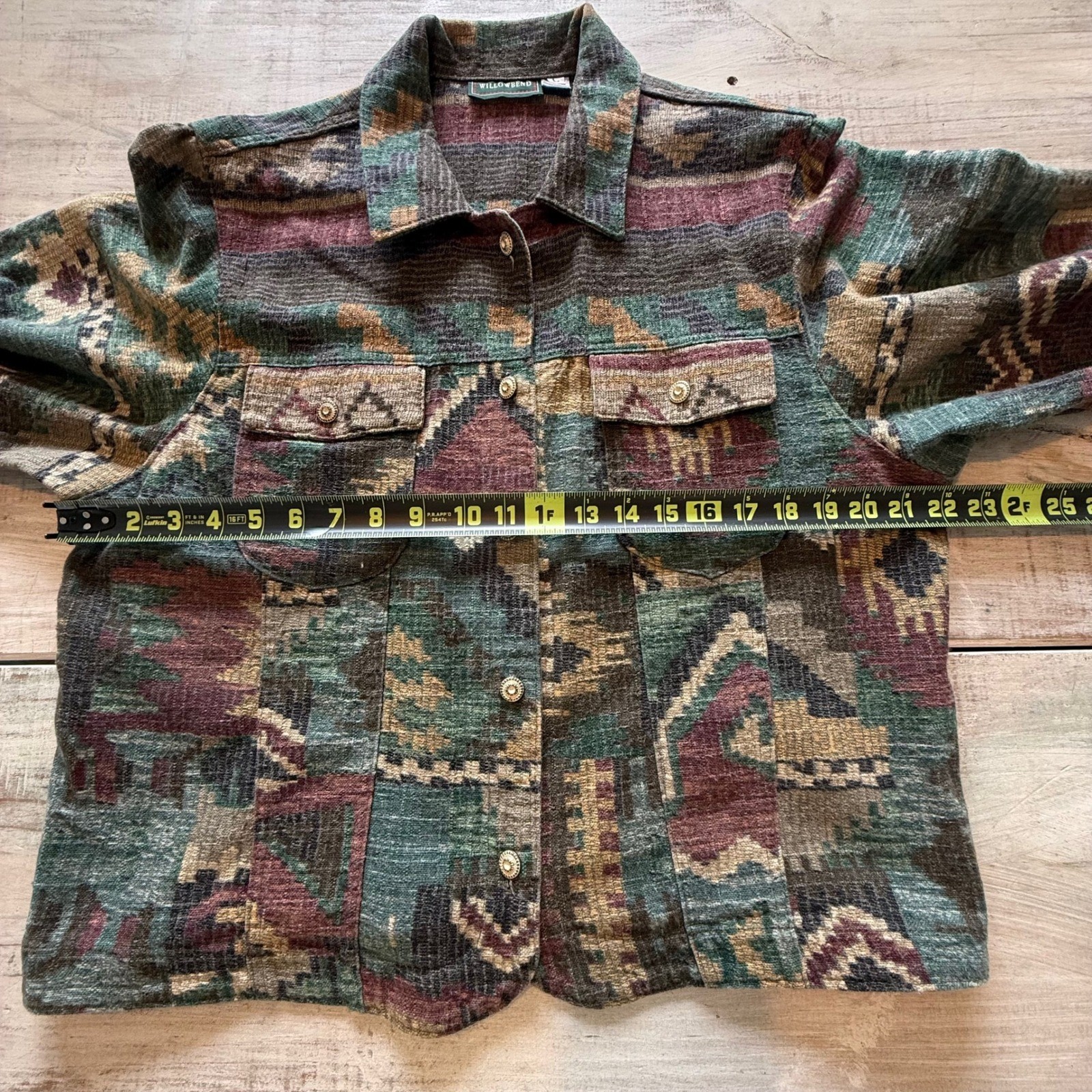 Vintage 1990’s Willowbend Southwestern Tapestry Jacket Womens Large Made in USA
