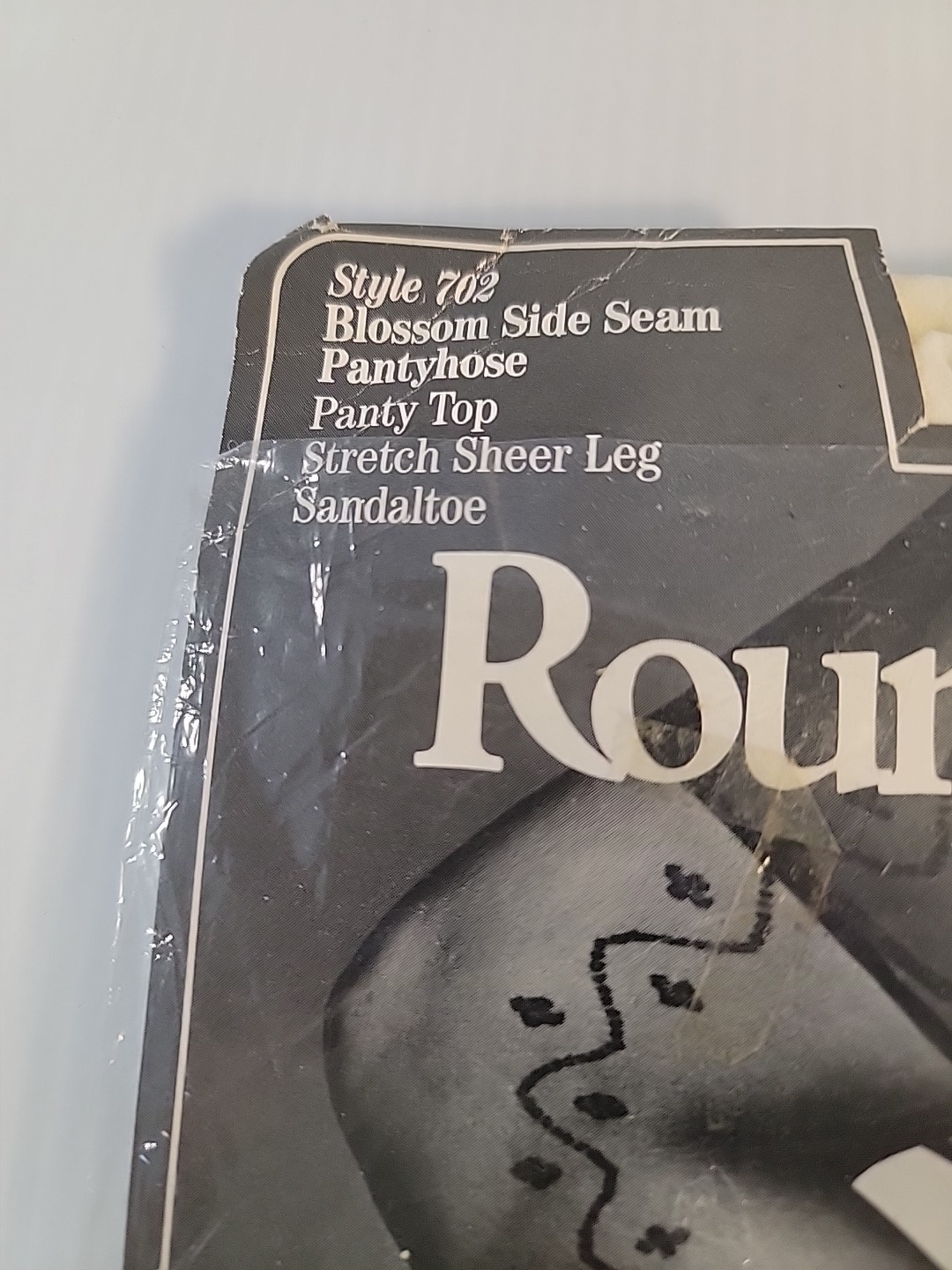 Vtg Nylons Round The Clock Blossom Decorative Seam Size A B