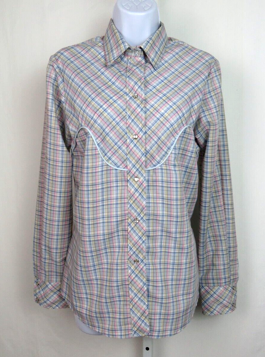 VTG 1960s 70s STAGE WEST BY PRIOR WOMEN’S WESTERN SHIRT PEARL SNAPS ROCKABILLY