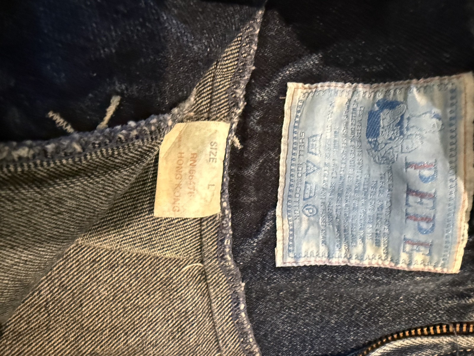 Vintage PEPE Jeans high wasted pleaded blue jean skirt Sz L 100% Cotton