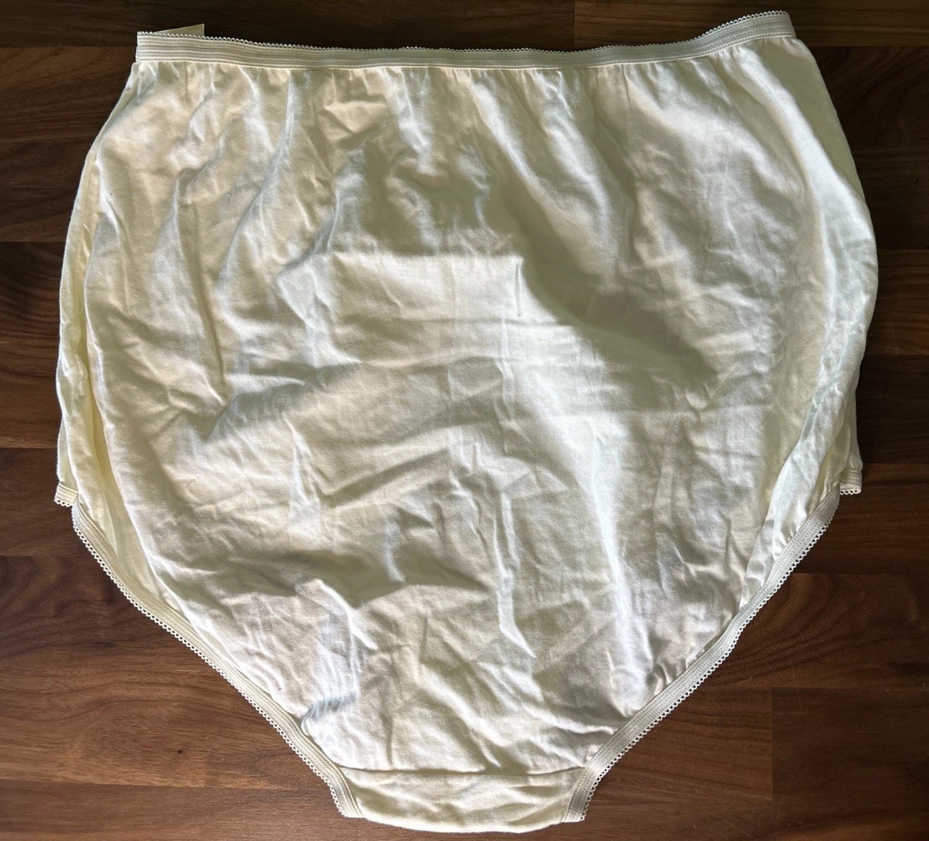Vtg 90s Panty House Panties Sz 11 100% Cotton New Old Stock Cream Full Cut Brief