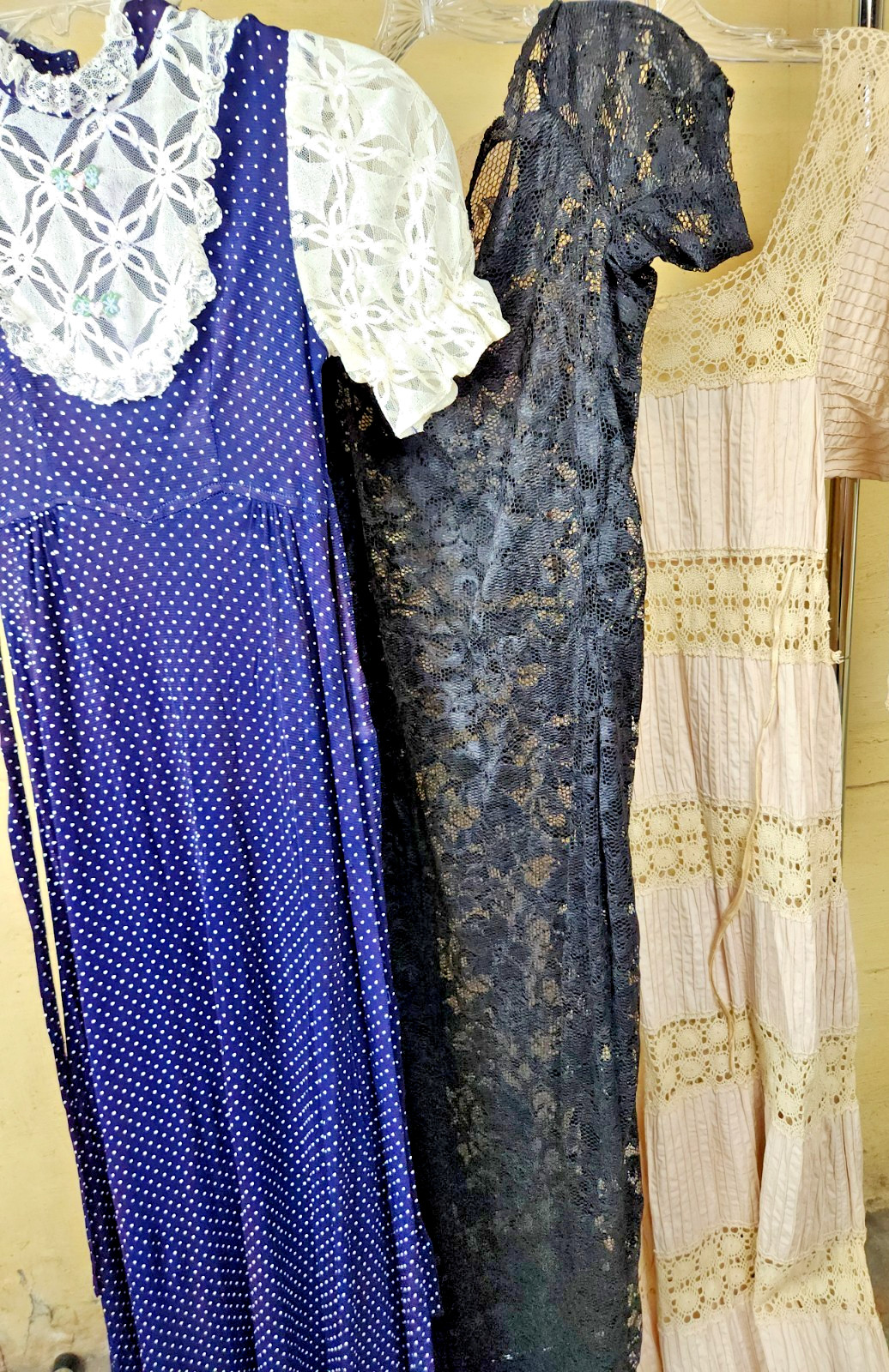 3pc vintage 70’s maxi dress lot resellers lot