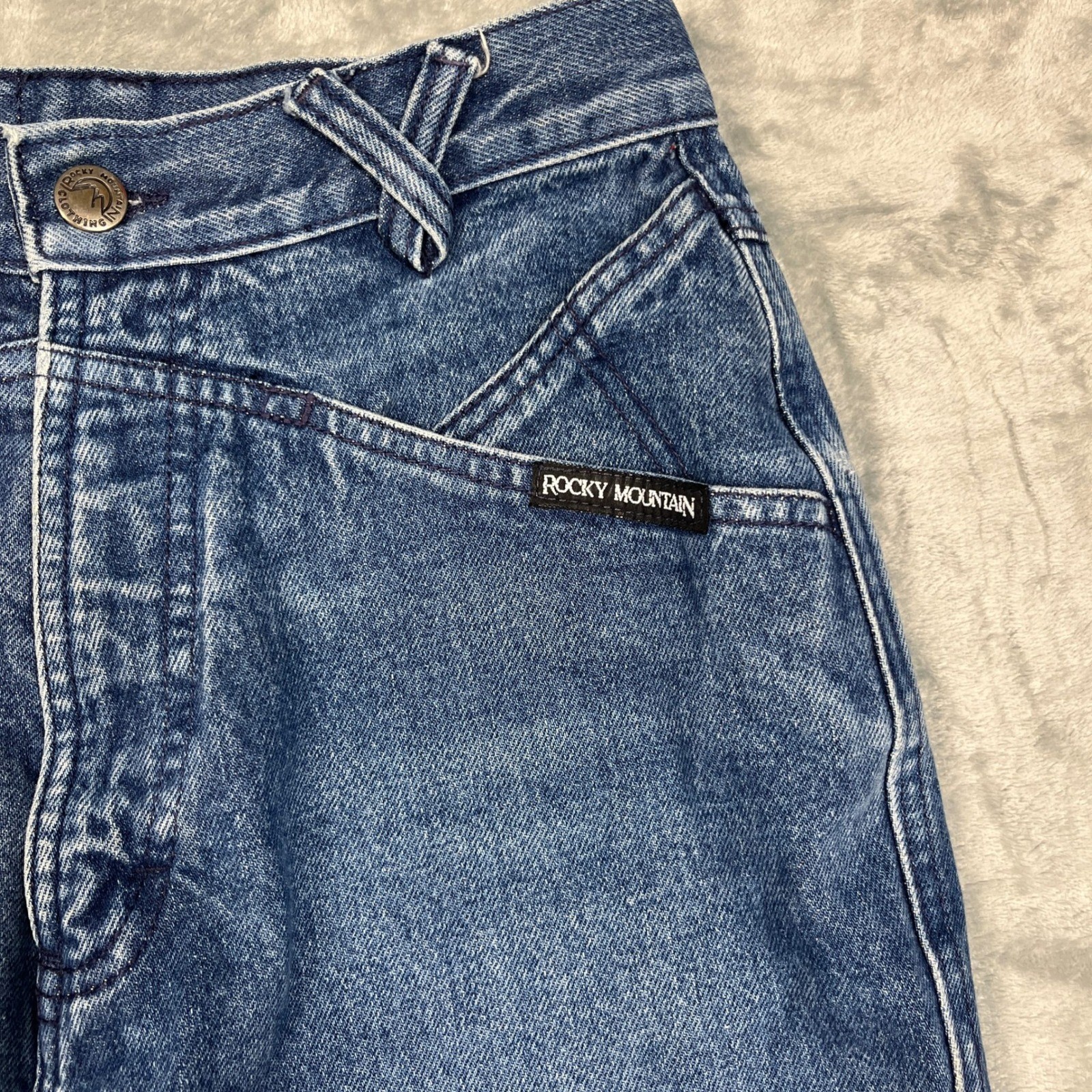 Vintage Rocky Mountain Jeans Bareback Women Blue Western High Rise Yoke 27/5