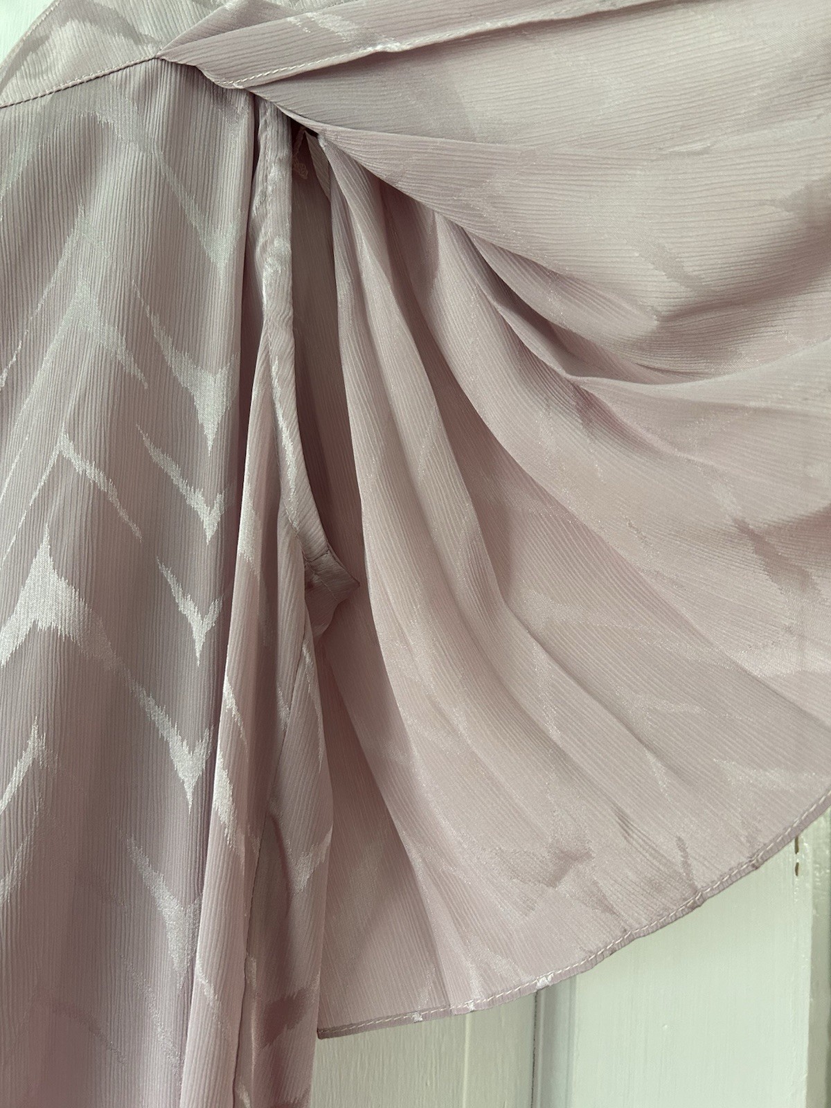 VTG 80s PK’s Kloset Pink Shift Dress Pleated Sleeve – Keyhole Neckline Sz 14