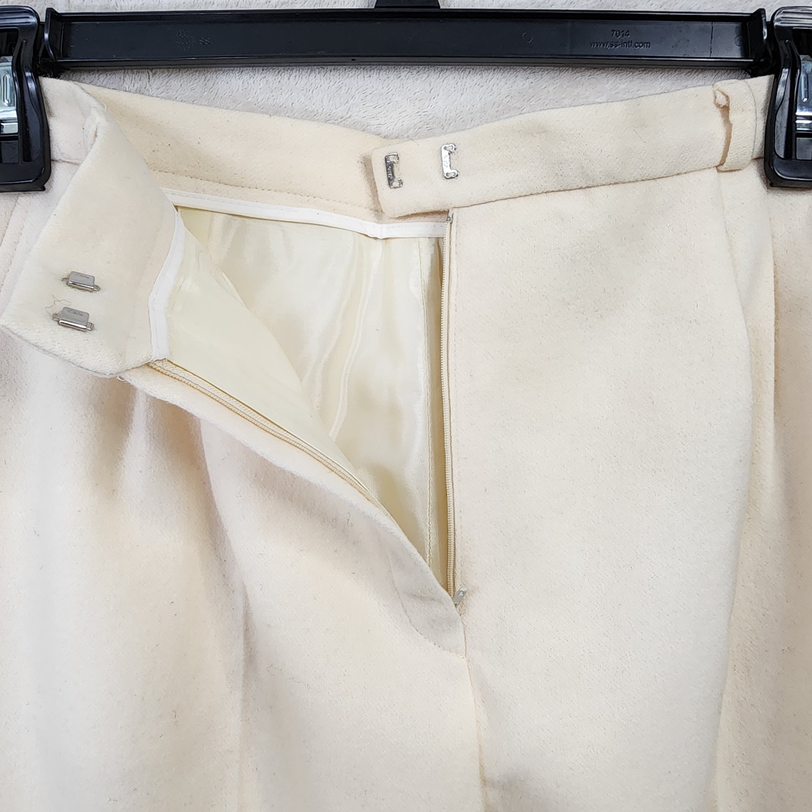 Classic Preppy Richard Evans 100% Pure Wool White Pleated Pants 16 Coastal Vtg