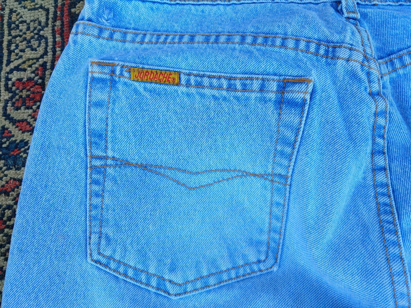 Vintage 1980s Jordache High Waisted Worn Mom Blue Jeans 13 14 Ink Doodles Wear