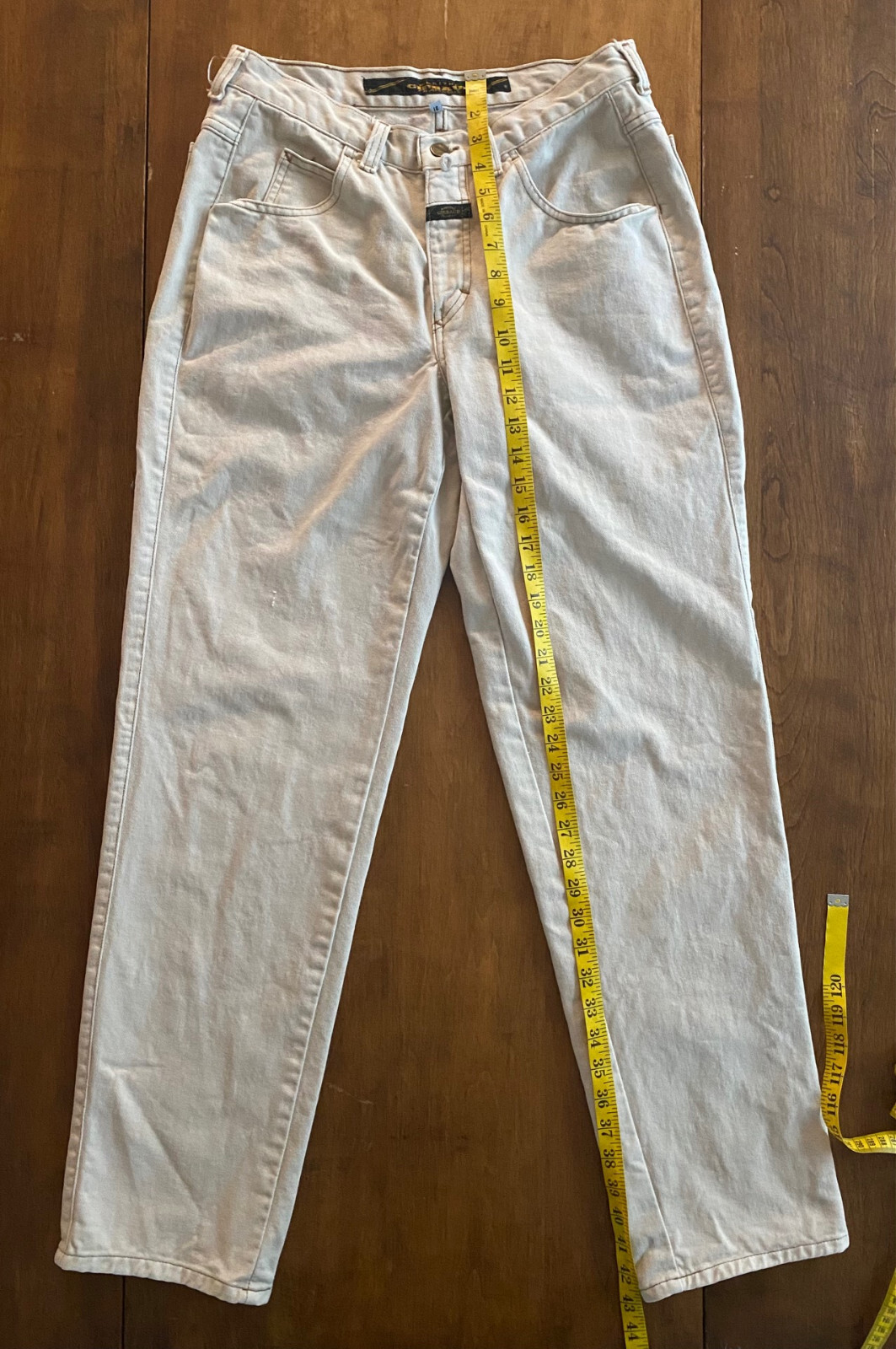 Vintage GIRBAUD Jeans from Marithe Francois Girbaud TAN CREAM Size 31