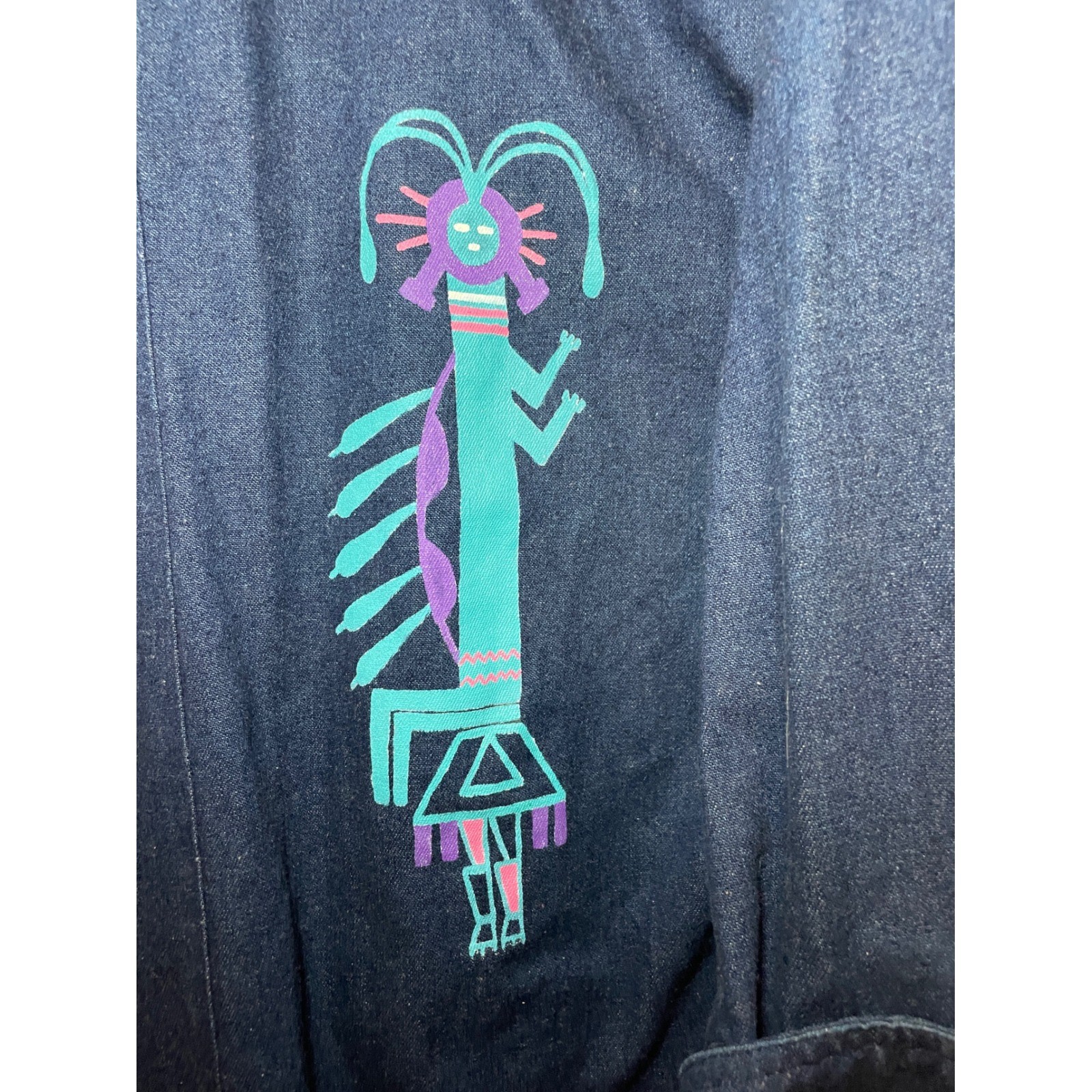 Vintage Art to Wear Kokopelli Native Inspired Eclectic Overshirt Statement Piece