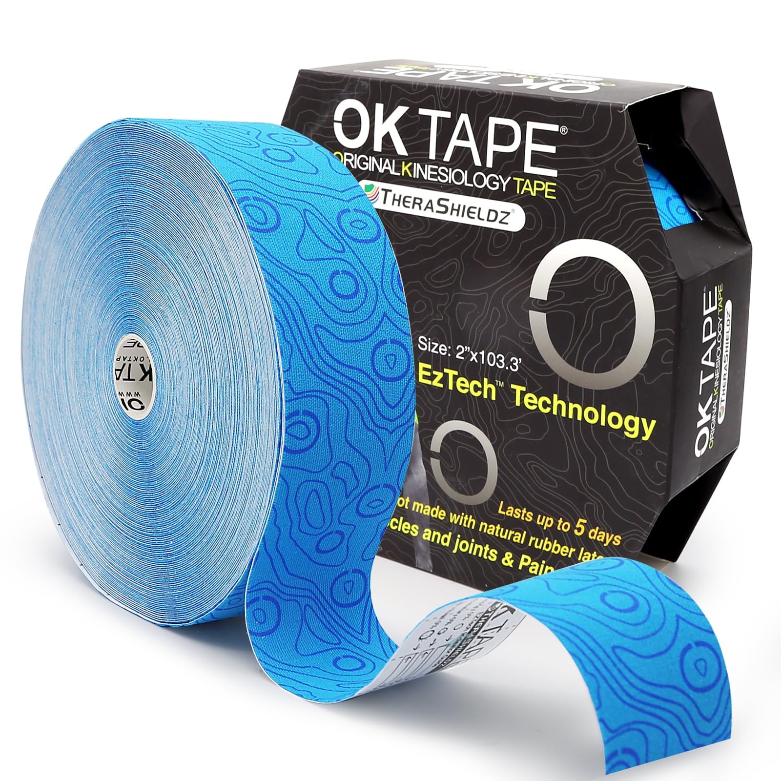 OK TAPE Kinesiology Tape 103ft Bulk Pro Adhesive Water-Resistant Elastic K-Tape