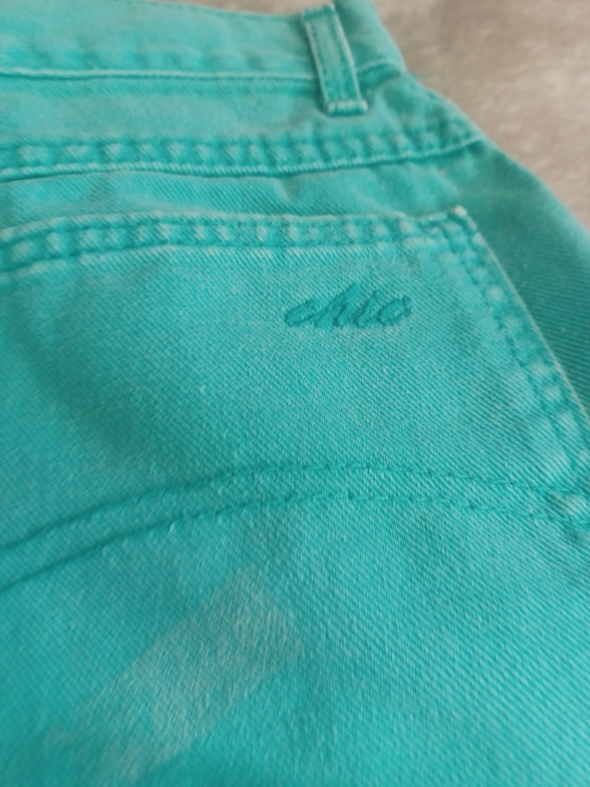 Chic Vintage Teal Cotton High Waist Shorts Size 9 1990s Casual