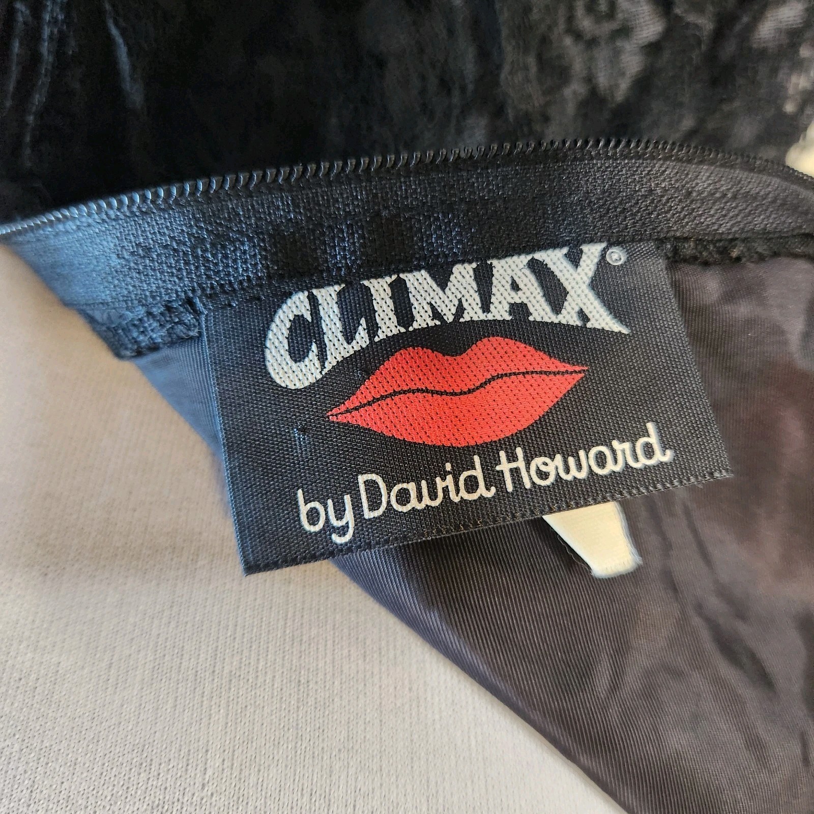 Vtg Black Lace One Shoulder Cocktail Dress 80s Peplum Climax For David Howard