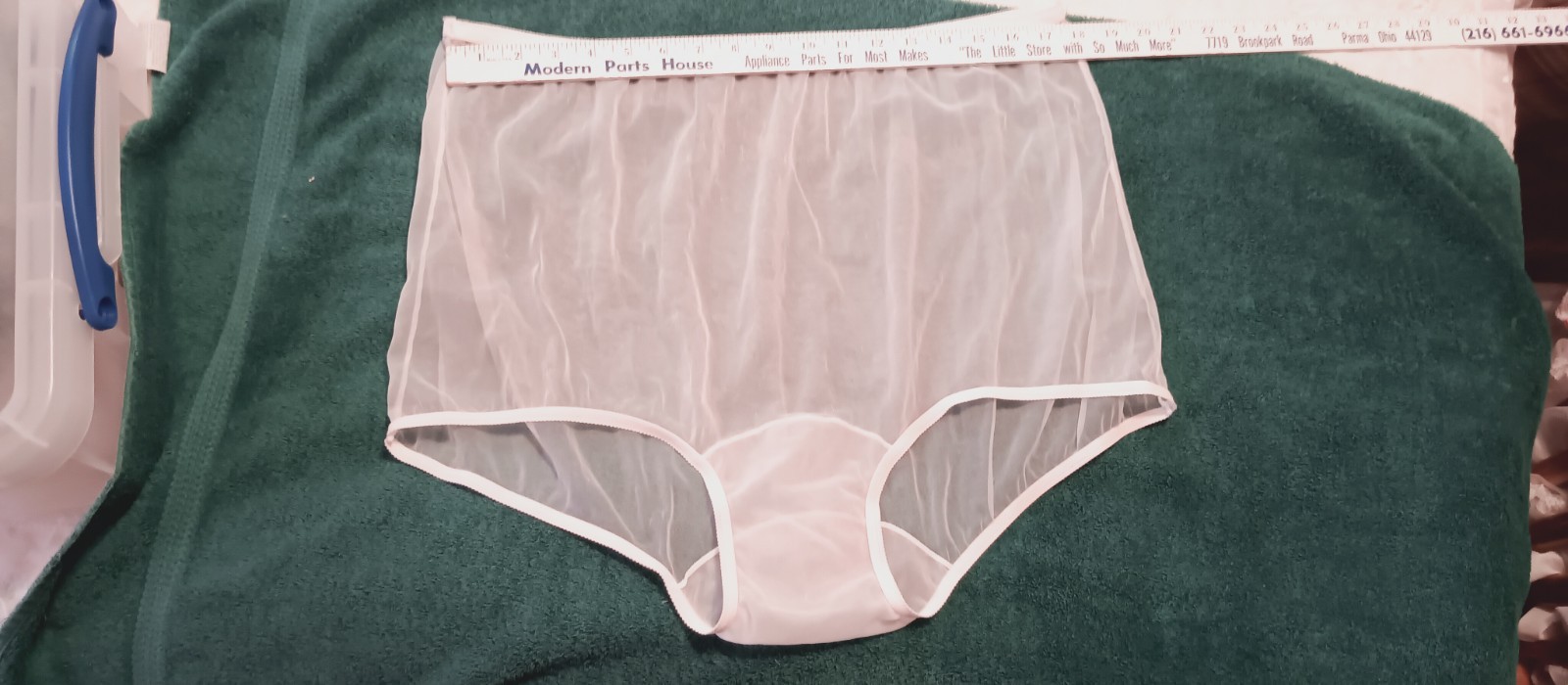 NANCY KING VINTAGE NYLON PANTY sz 13 WHITE ANGEL SHEER #AU605
