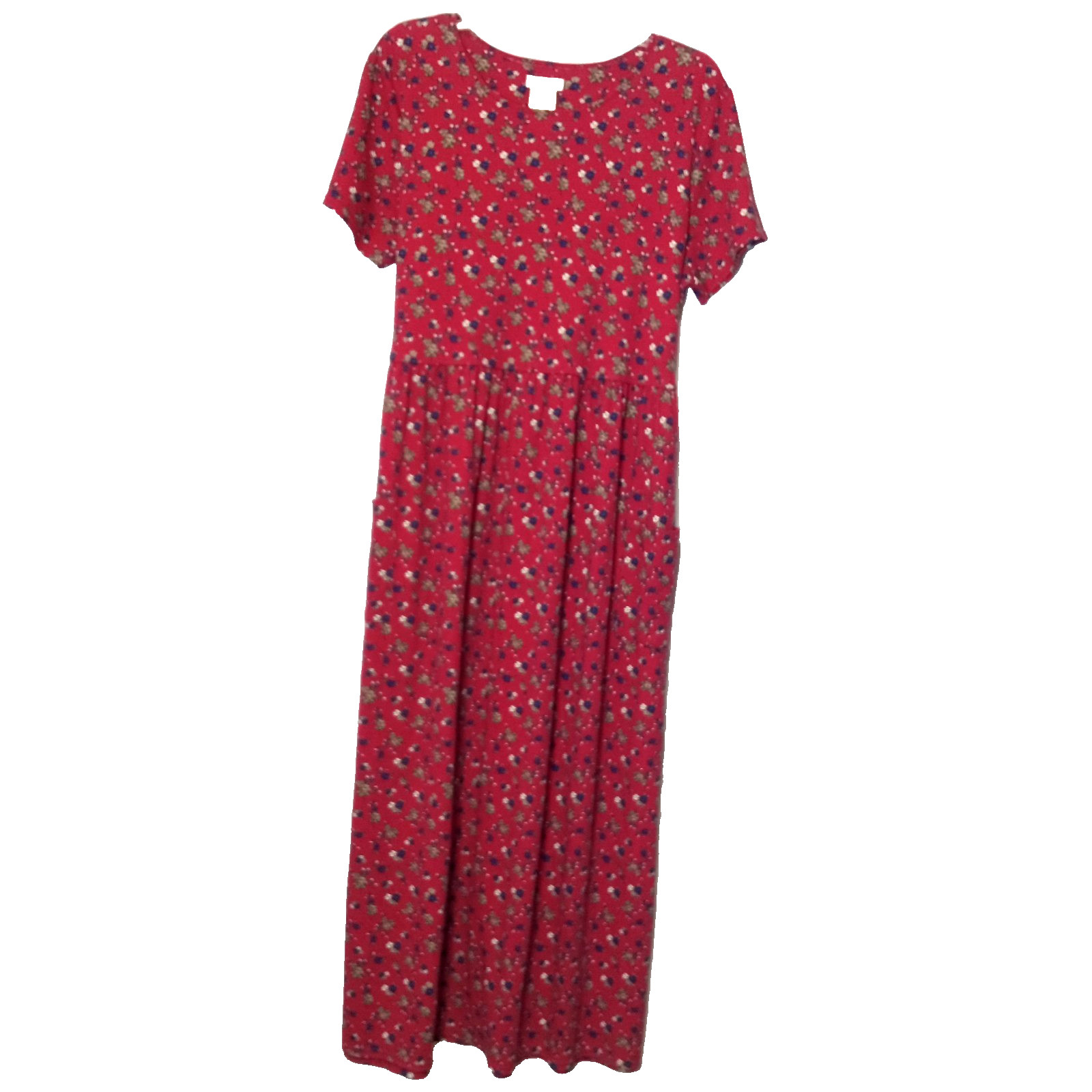 VTG Bobbie Brooks Prairie Amish Maxi Dress 80s Womens XL Floral Modest Cottage