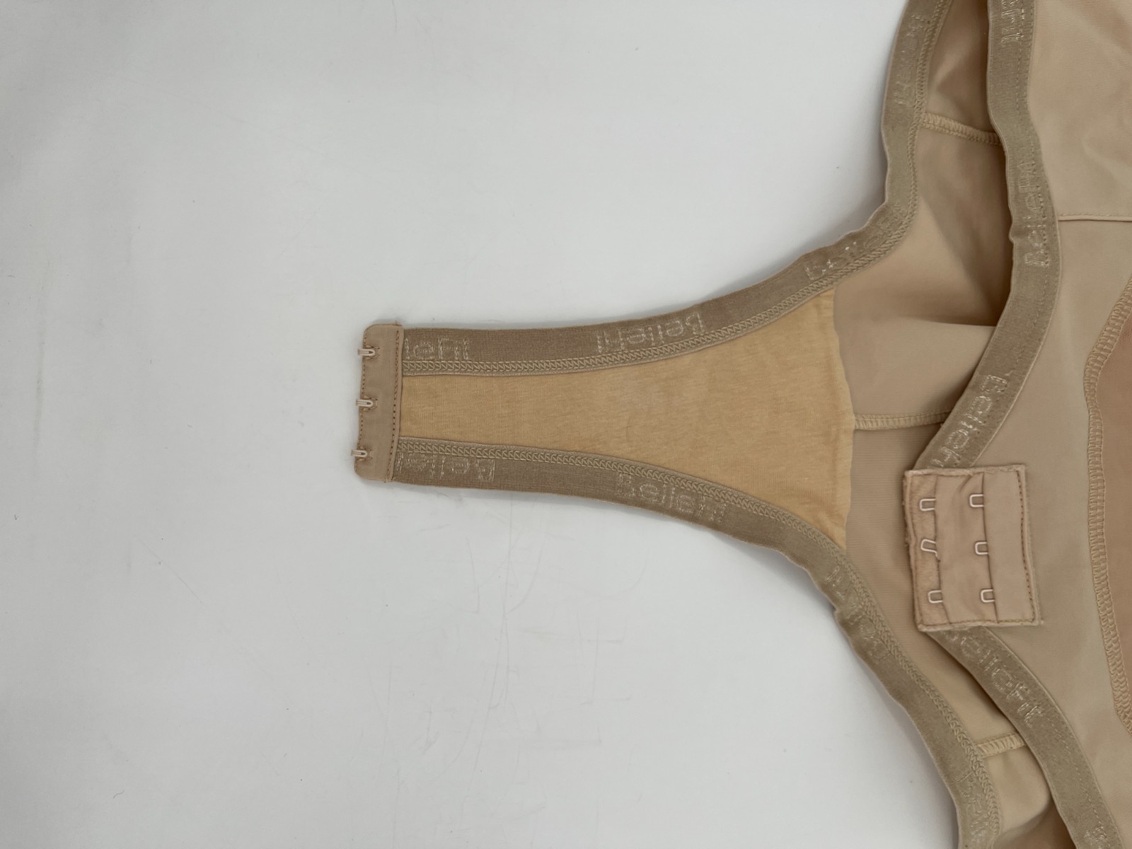 Bellefit Postpartum Girdle Front Zipper Size L Nude Tan Compression Birth Recove