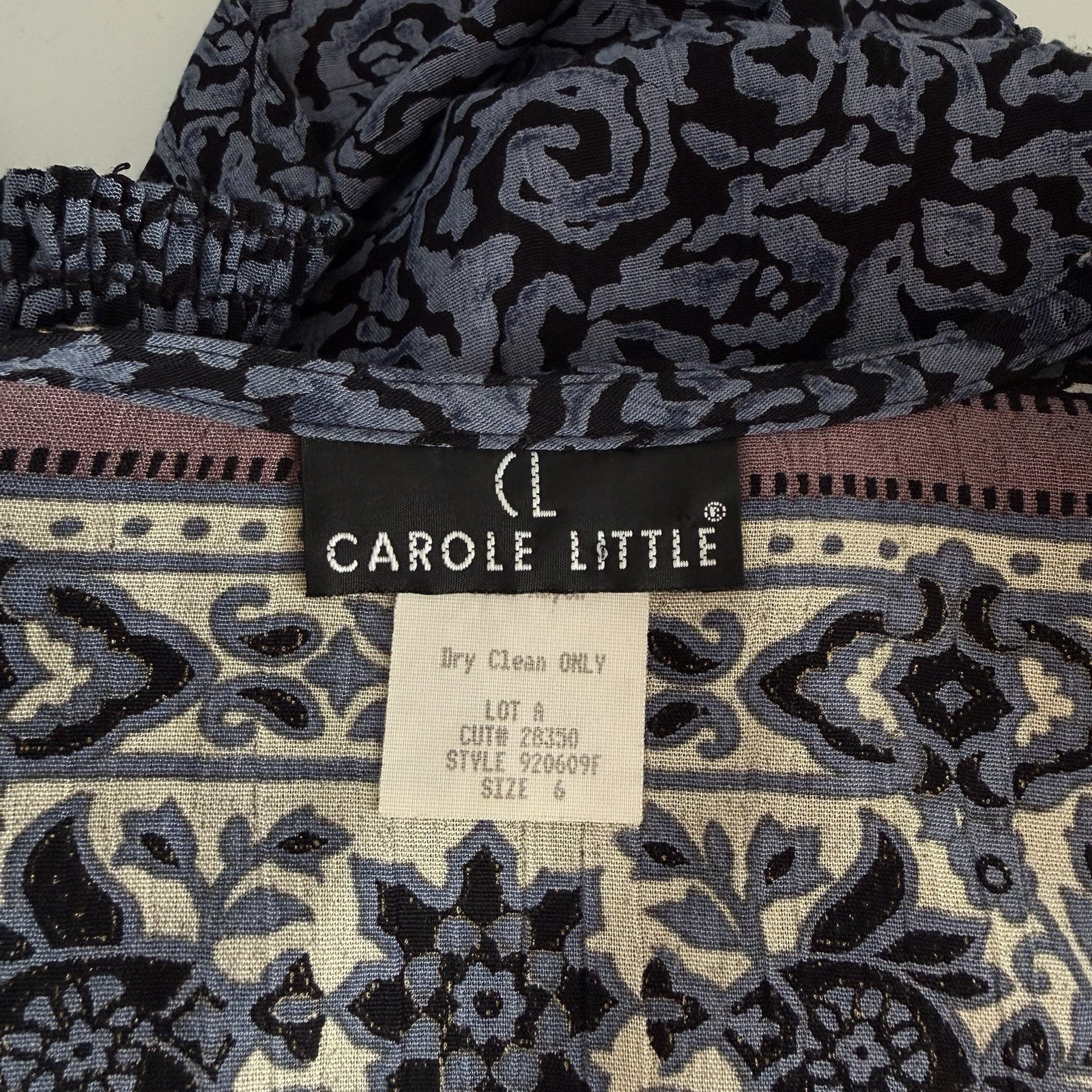 Carole Little Petites Vintage 90s Floral Front Wrap Crop Top Blouse S/M Boho