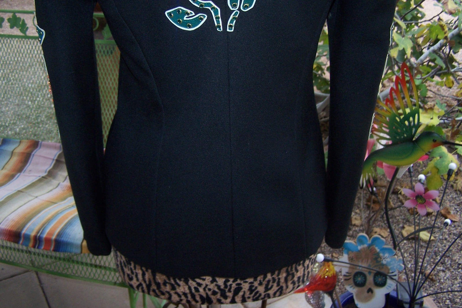 Custom Rodeo Queen Nudie Style Rhinestone Inlay Equestrian Western Show Jacket