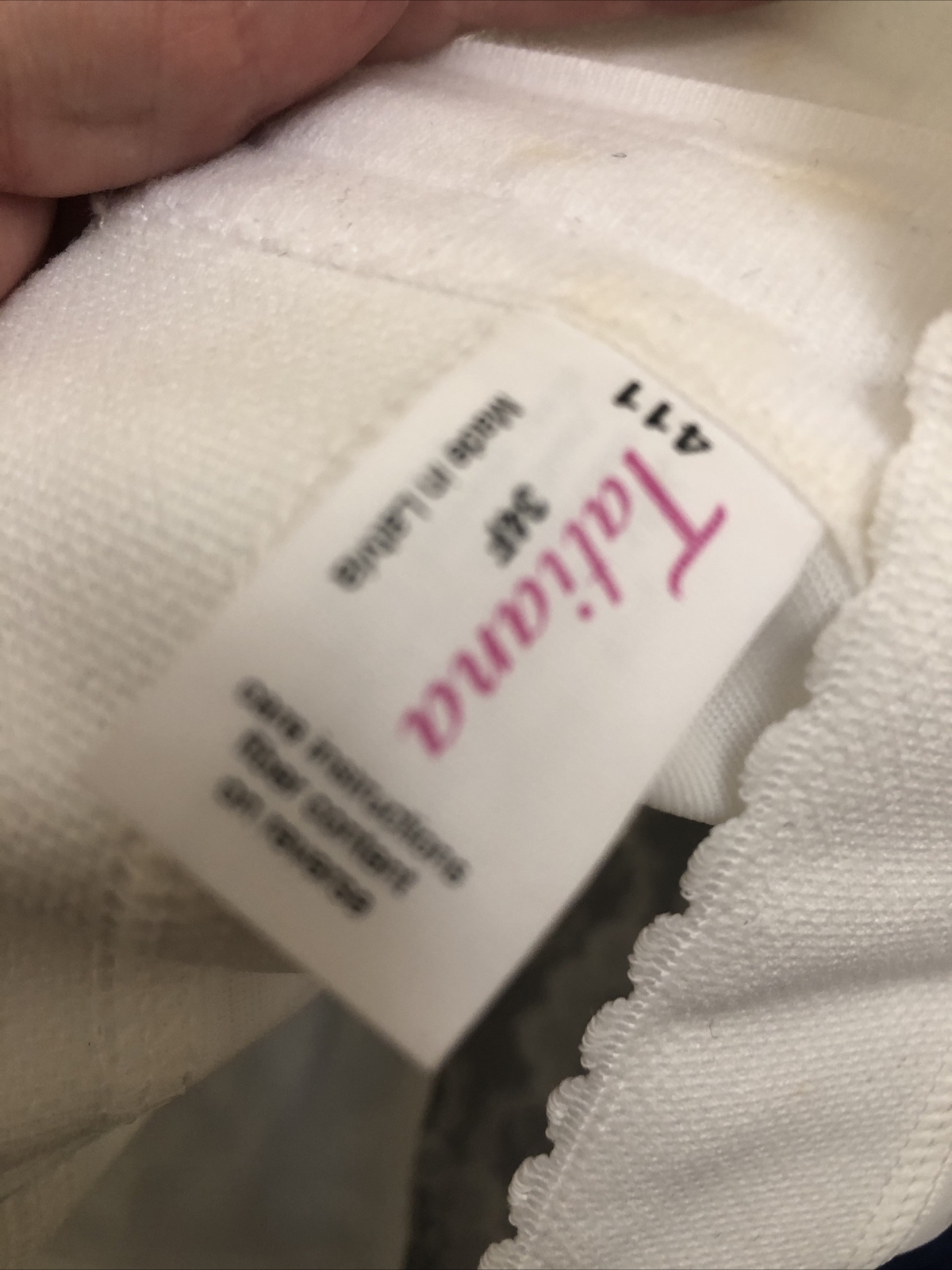 LONG LINE BRA VINTAGE LINGERIE 34 F STRETCH BRA White Lace New With Tags