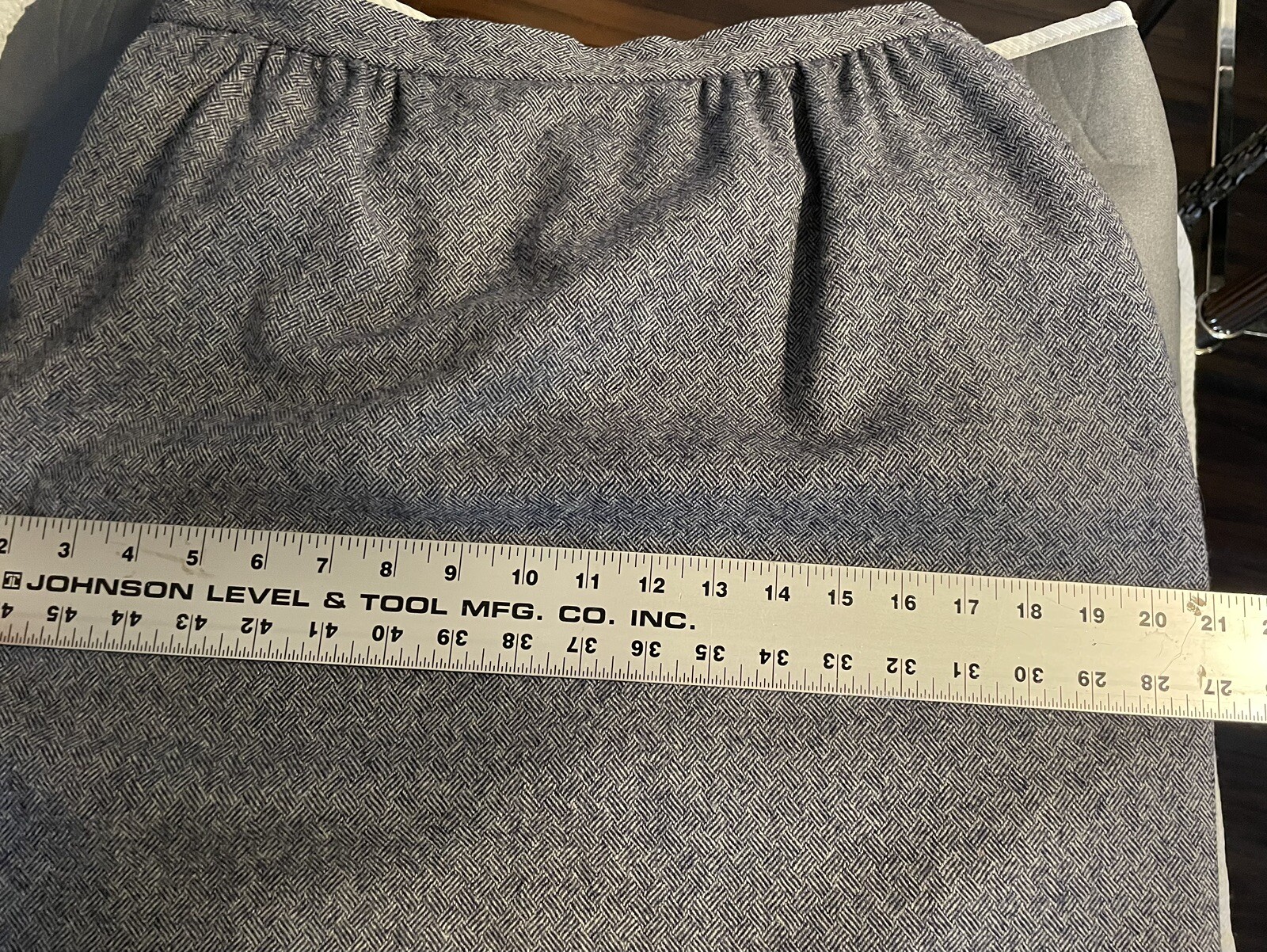 Vtg 80s Pendleton Virgin Wool Straight Pencil Skirt Navy Academia Geek 30-31” W