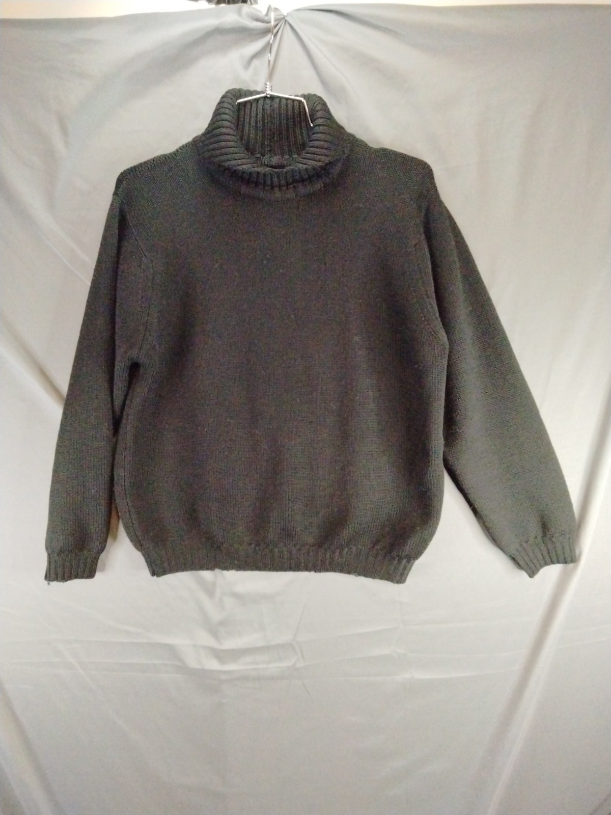 Darlene Continental Wool Sweater Womens Sz Unknown Vintage 60s Black Distressed*