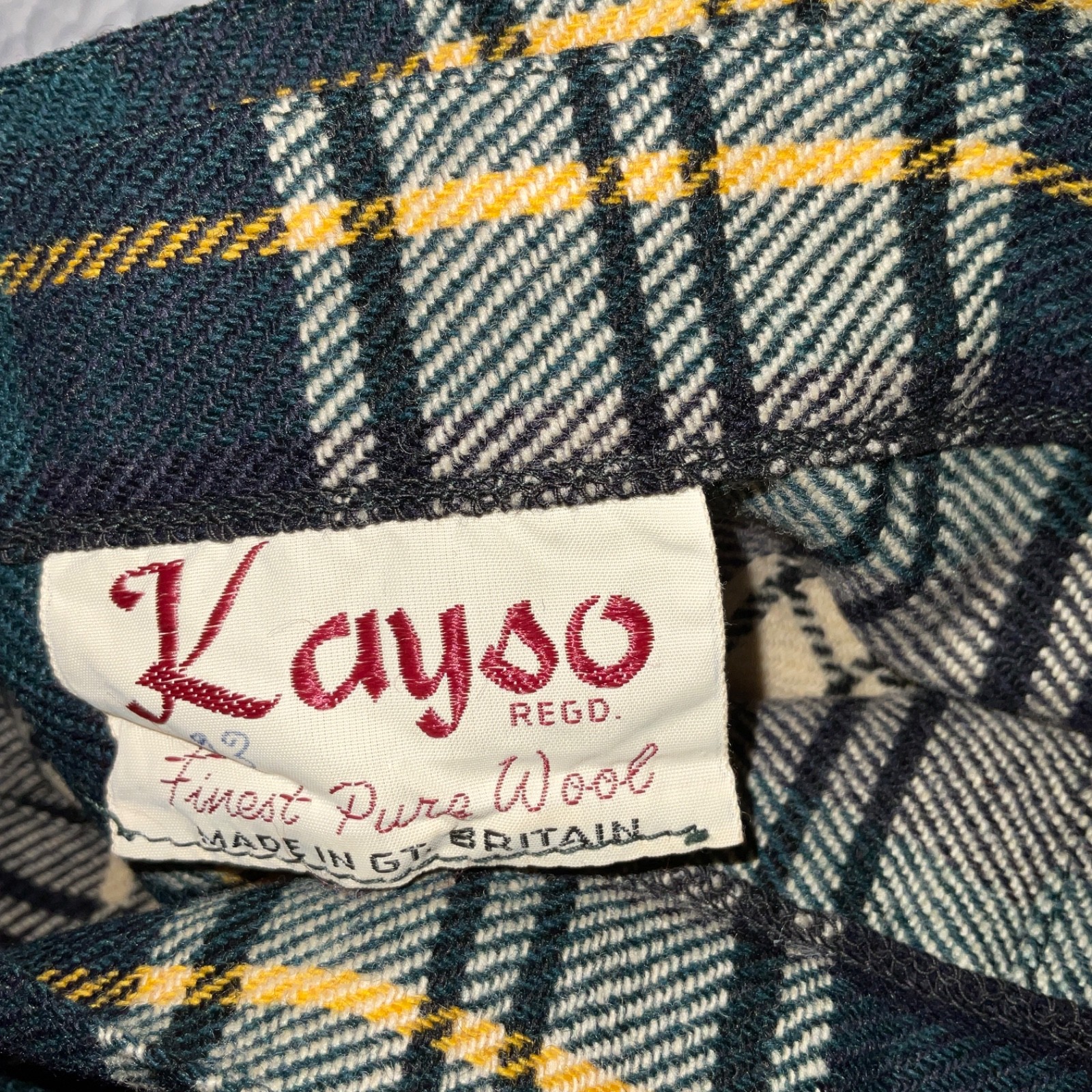 Vintage 60s Womens Kilt skirt size XS 2 4 plaid pleated wool buckles Britain